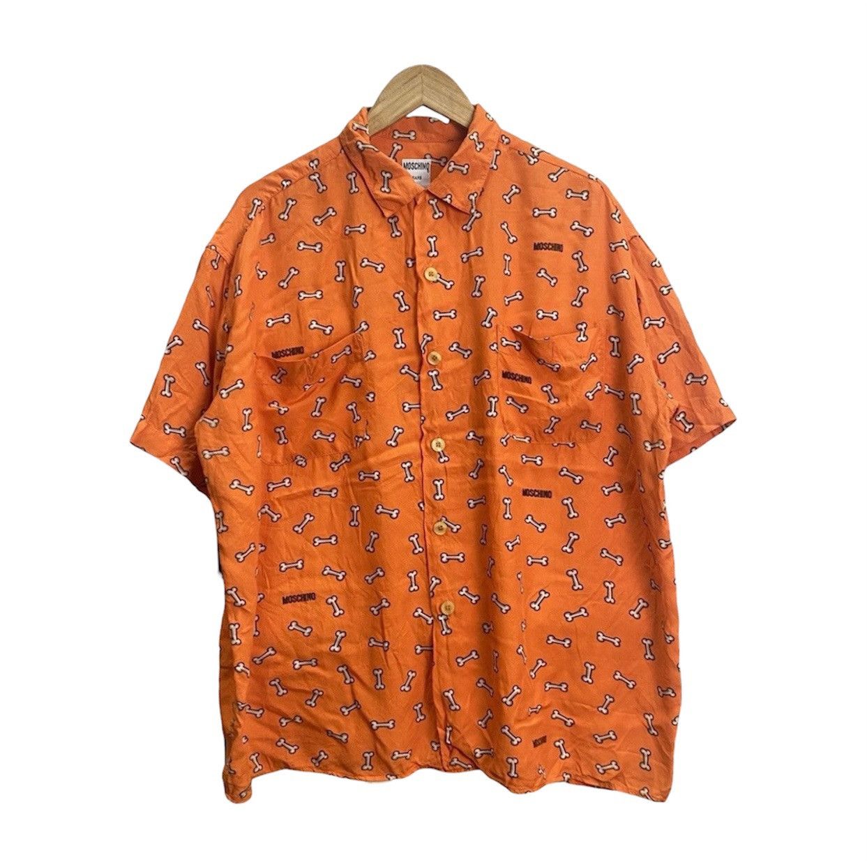 Moschino Moschino All Over Print Bone Shirt - Vintage Archive - Size US M / EU 48-50 / 2 - 1 Thumbnail