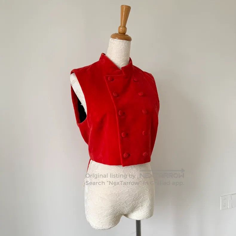 Comme des Garcons Comme Des Garcons Vintage Red Velvet Vest Size M / US 6-8 / IT 42-44 - 4 Thumbnail