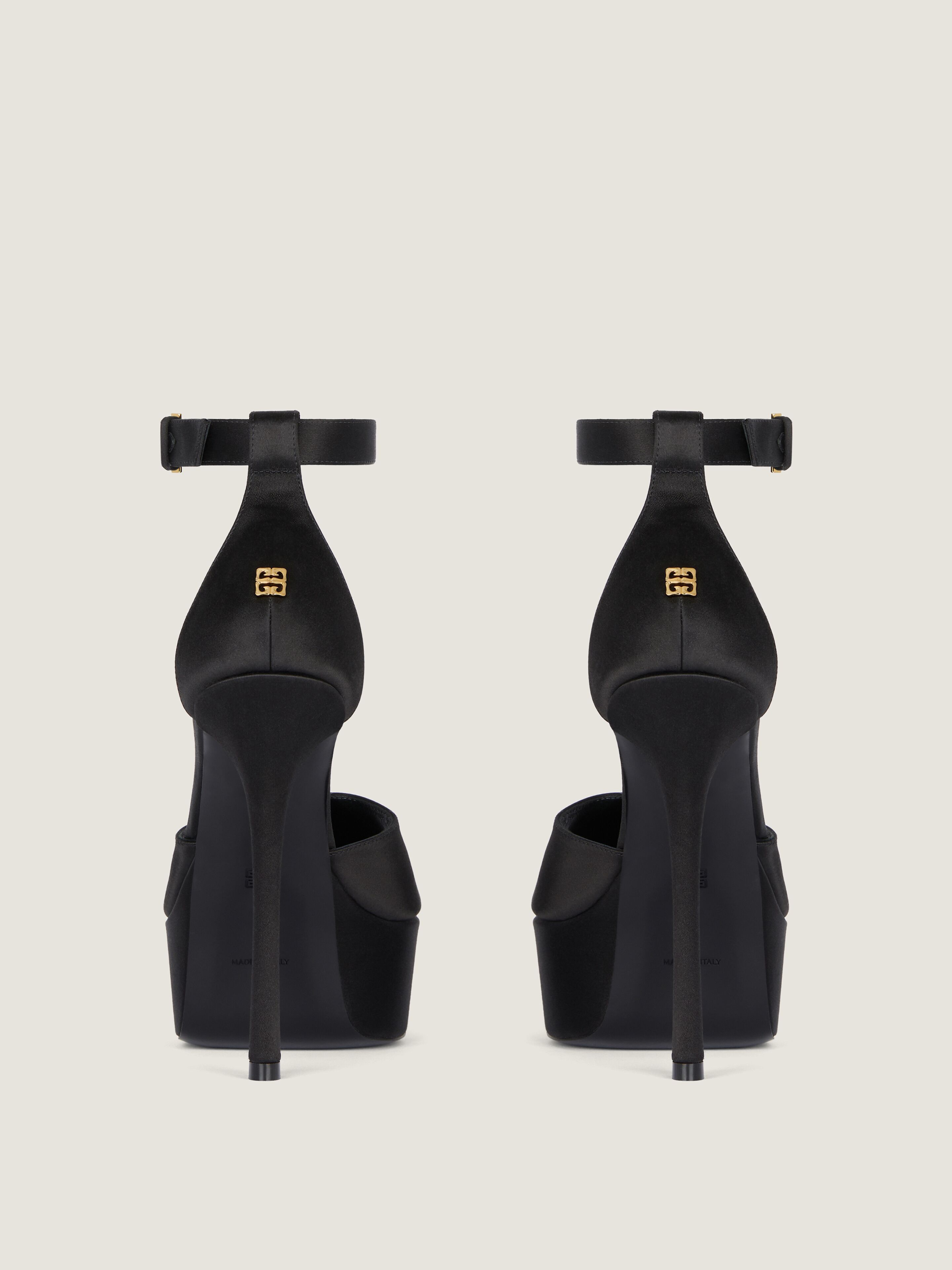 Givenchy o1srvl11e0825 4G Liquid Platform Sandals in Satin in Black Size US 7.5 / IT 37.5 - 5 Thumbnail