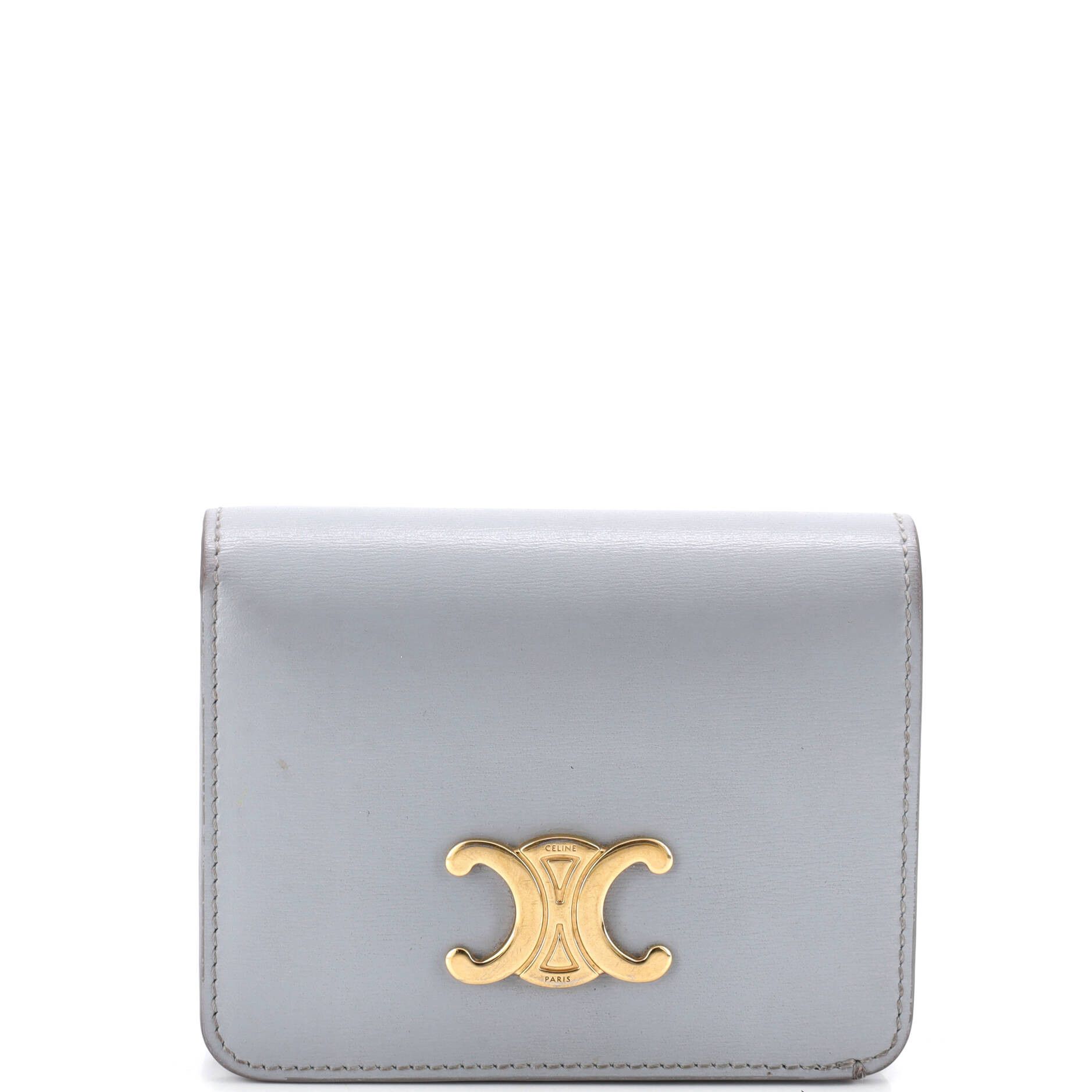 Celine Triomphe Compact Wallet, Women's