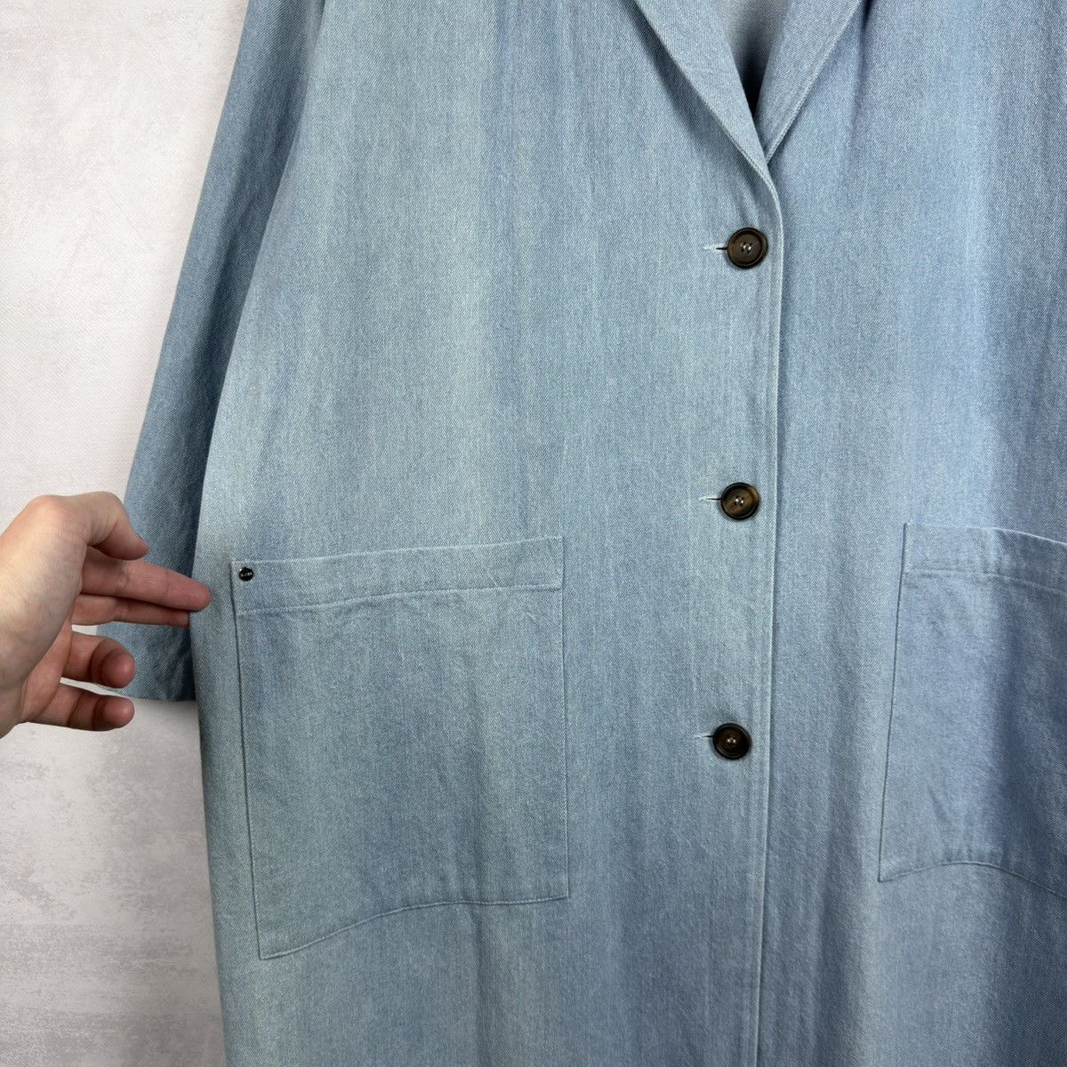 Bless BLESS Service N°51 Denim Summer Work Coat Size L Size US L / EU 52-54 / 3 - 7 Thumbnail