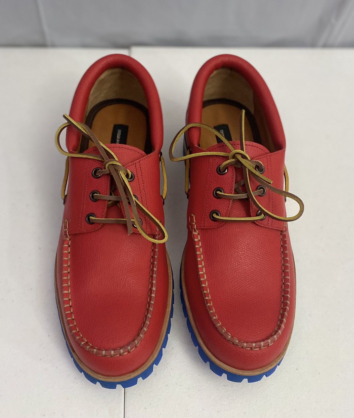 Dsquared2 Dsquared2 🇮🇹 Fire Leather Handmade Contrast Boat Shoes 7 NEW Size US 7 / EU 40 - 13 Thumbnail