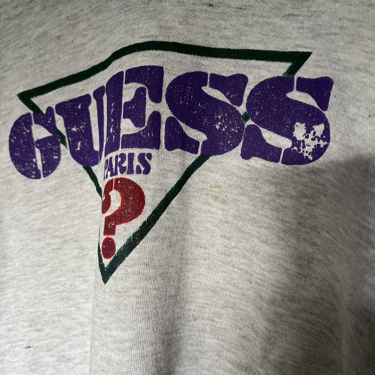 Guess × Vintage 80s 90s GUESS Paris Sweatshirt Size US M / EU 48-50 / 2 - 2 Thumbnail