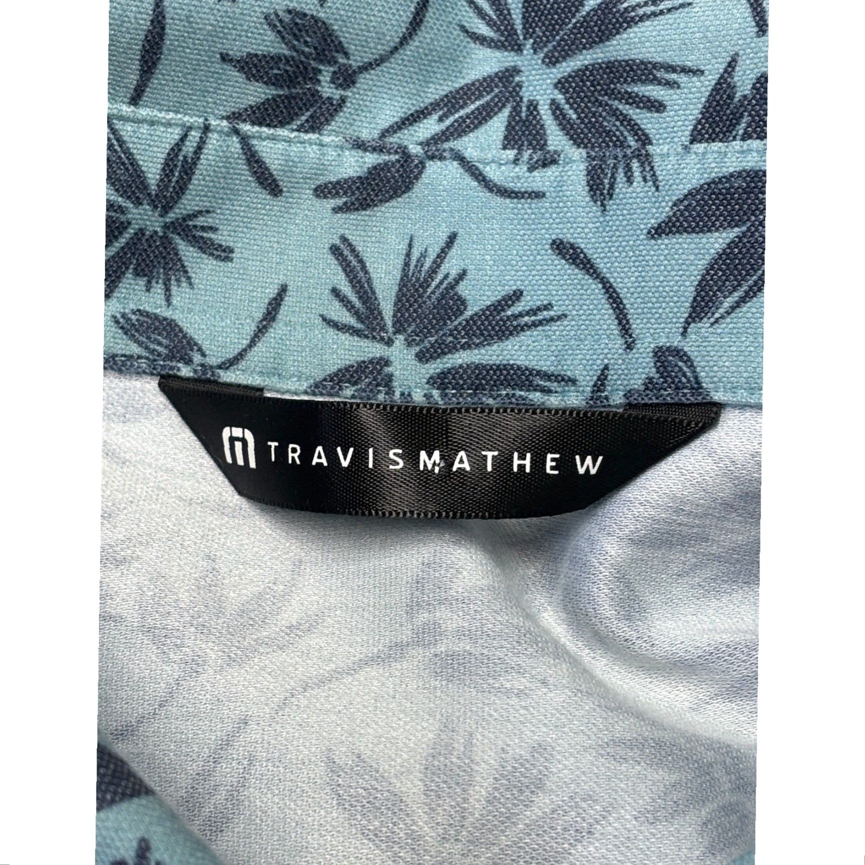 TravisMathew TravisMathew Polo Shirt Blue Floral Palm Leaf 2XL Short Sleeve Golf Shirt Mens Punchy Polo Shirt Outfits Size US XXL / EU 58 / 5 - 3 Thumbnail