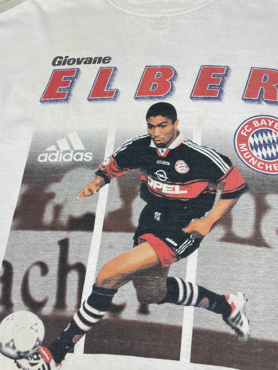 Adidas Vintage Adidas Bayern Munich Giovane Elber 90s T-Shirt Size US S / EU 44-46 / 1 - 8 Thumbnail