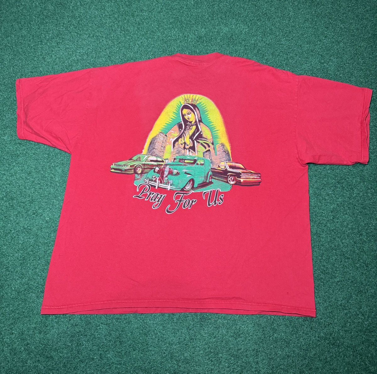 Vintage Virgen de Guadalupe Cholo Mary Low Rider XL T Shirt