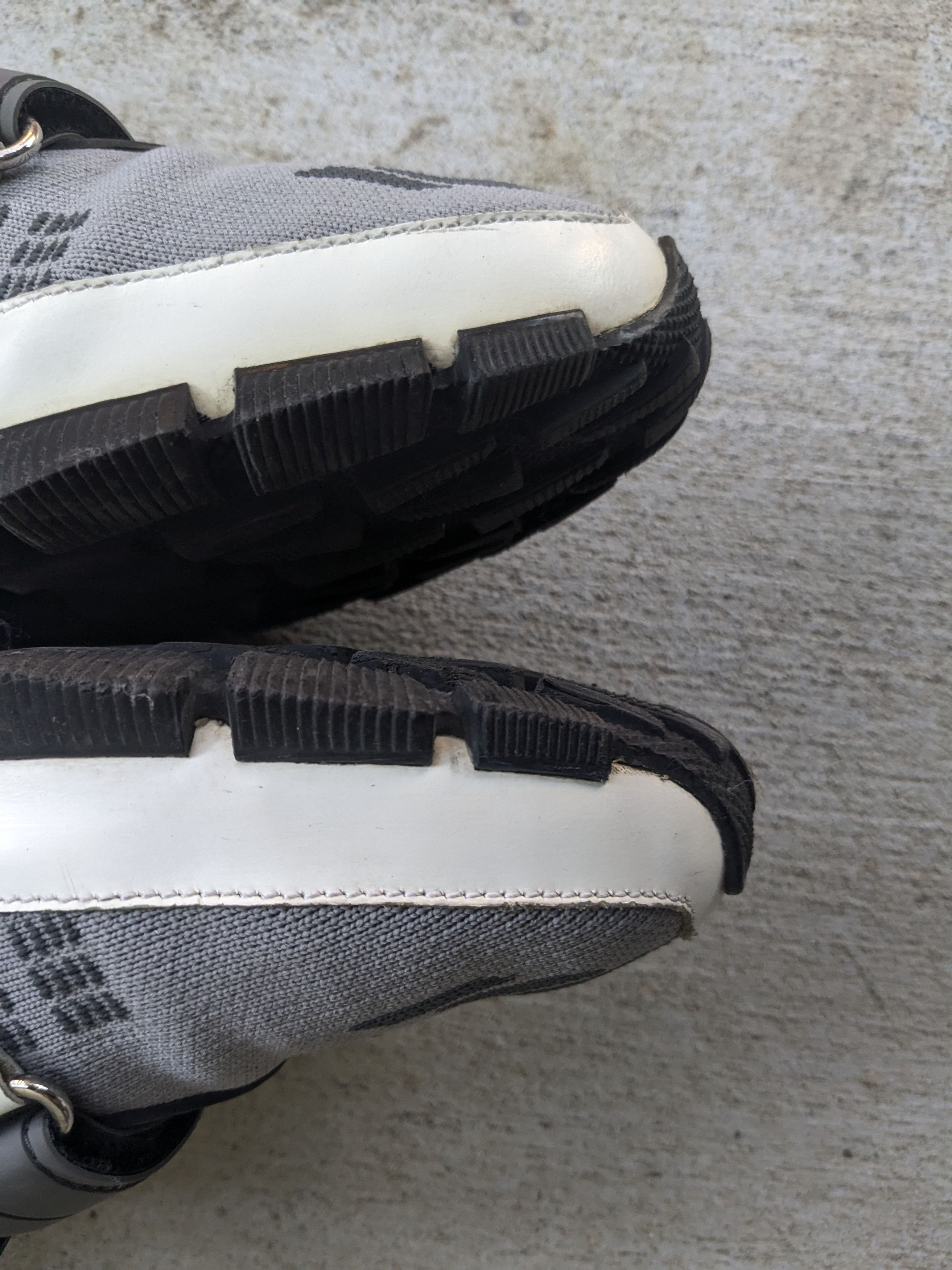 Prada Cross Section Sneakers Gray White 9.5 Low Tops