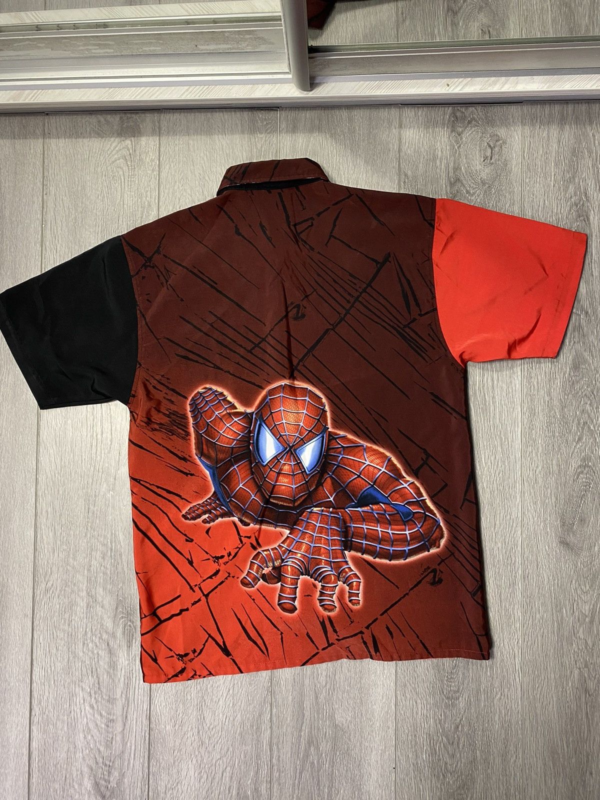 Marvel Comics × Vintage Crazy Vintage Spider-Man Button Up All Over Printed Shirt Size US L / EU 52-54 / 3 - 6 Thumbnail