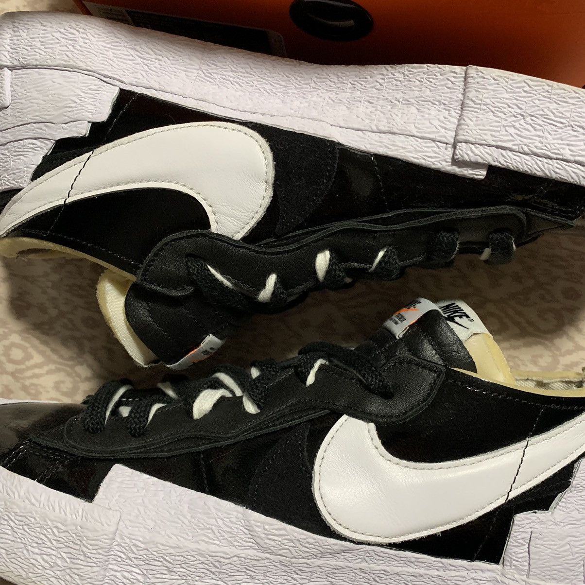 Nike × Sacai Nike X Sacai Blazer Low “Patient Leather Black” 2022 Size US 11 / EU 44 - 2 Thumbnail