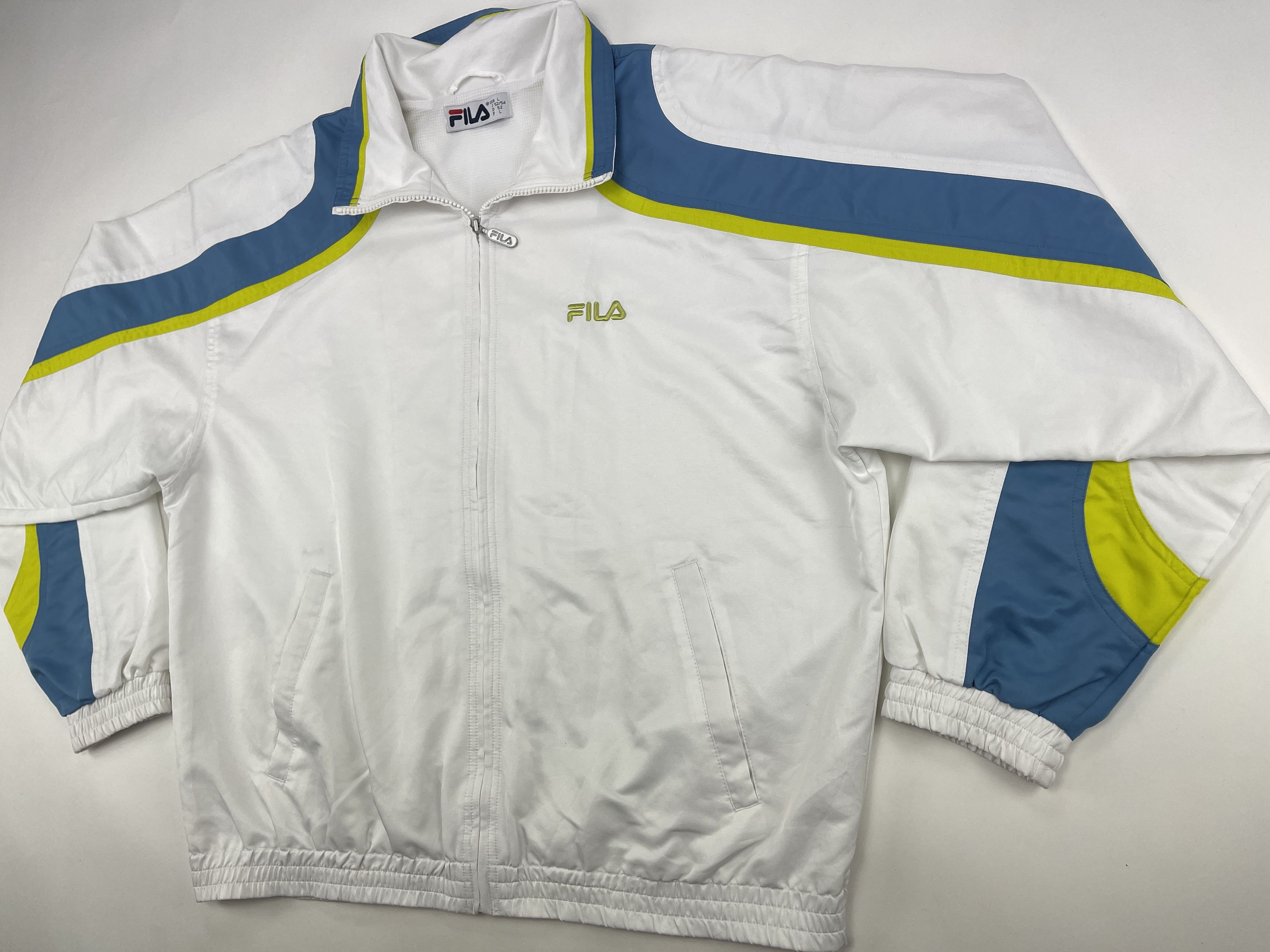 Fila FILA jacket, white, vintage track top, 90s hip hop, 1990s L Size US L / EU 52-54 / 3 - 9 Thumbnail