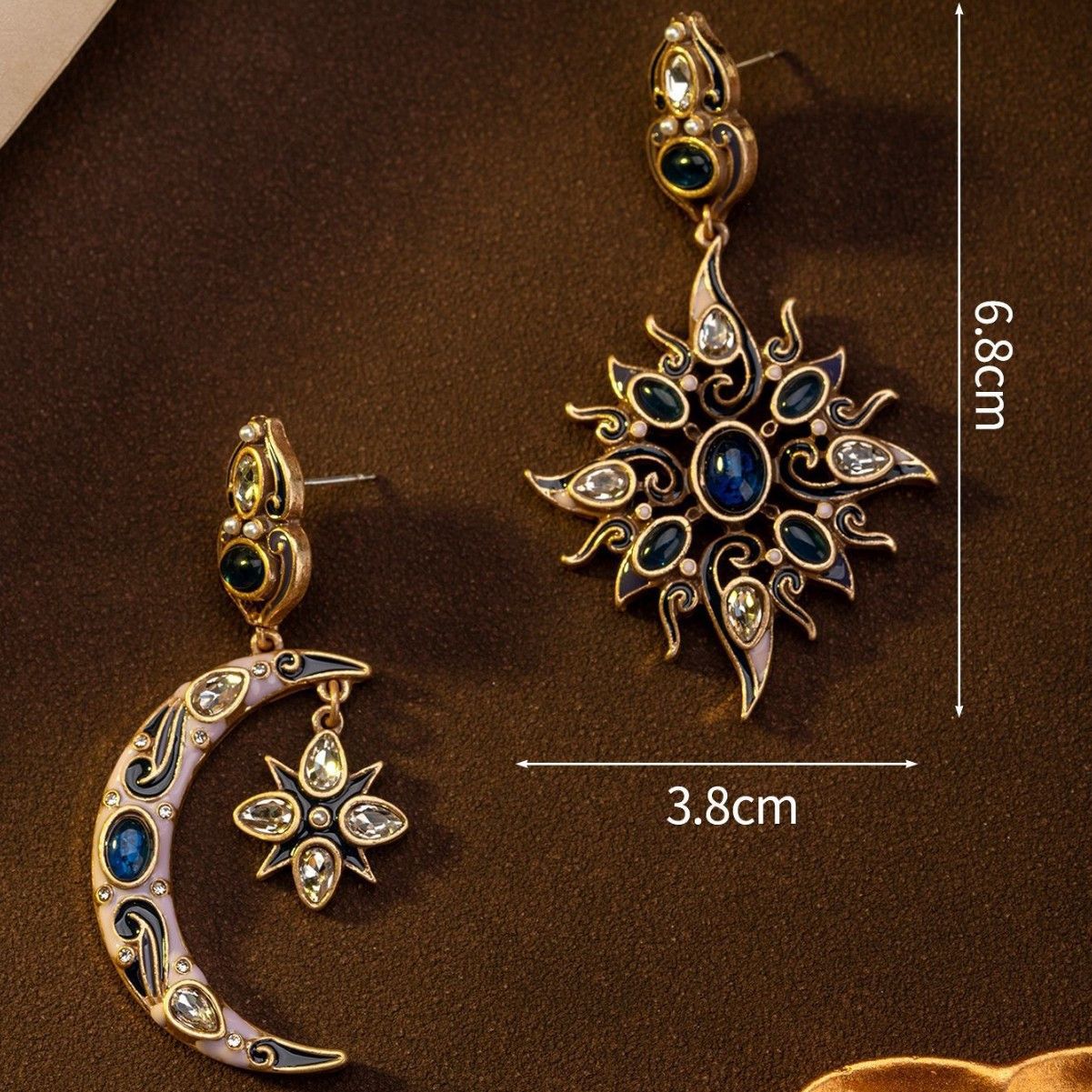 Other Asymmetrical moon star earrings Size ONE SIZE - 2 Thumbnail