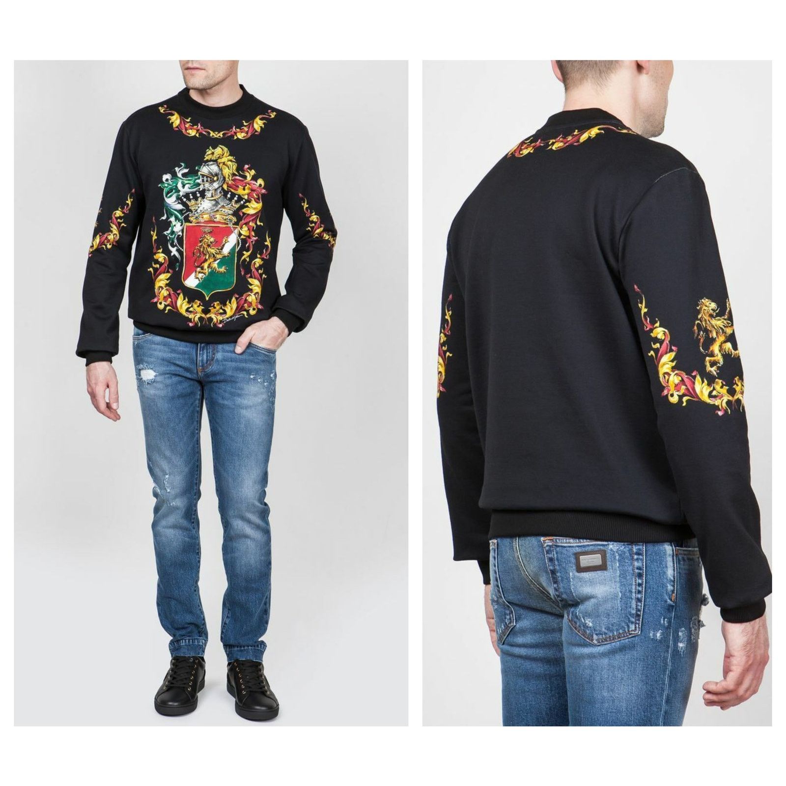 Dolce & Gabbana DOLCE & GABBANA Heraldic Print Sweatshirt Size IT 46/ Small Size US S / EU 44-46 / 1 - 13 Thumbnail