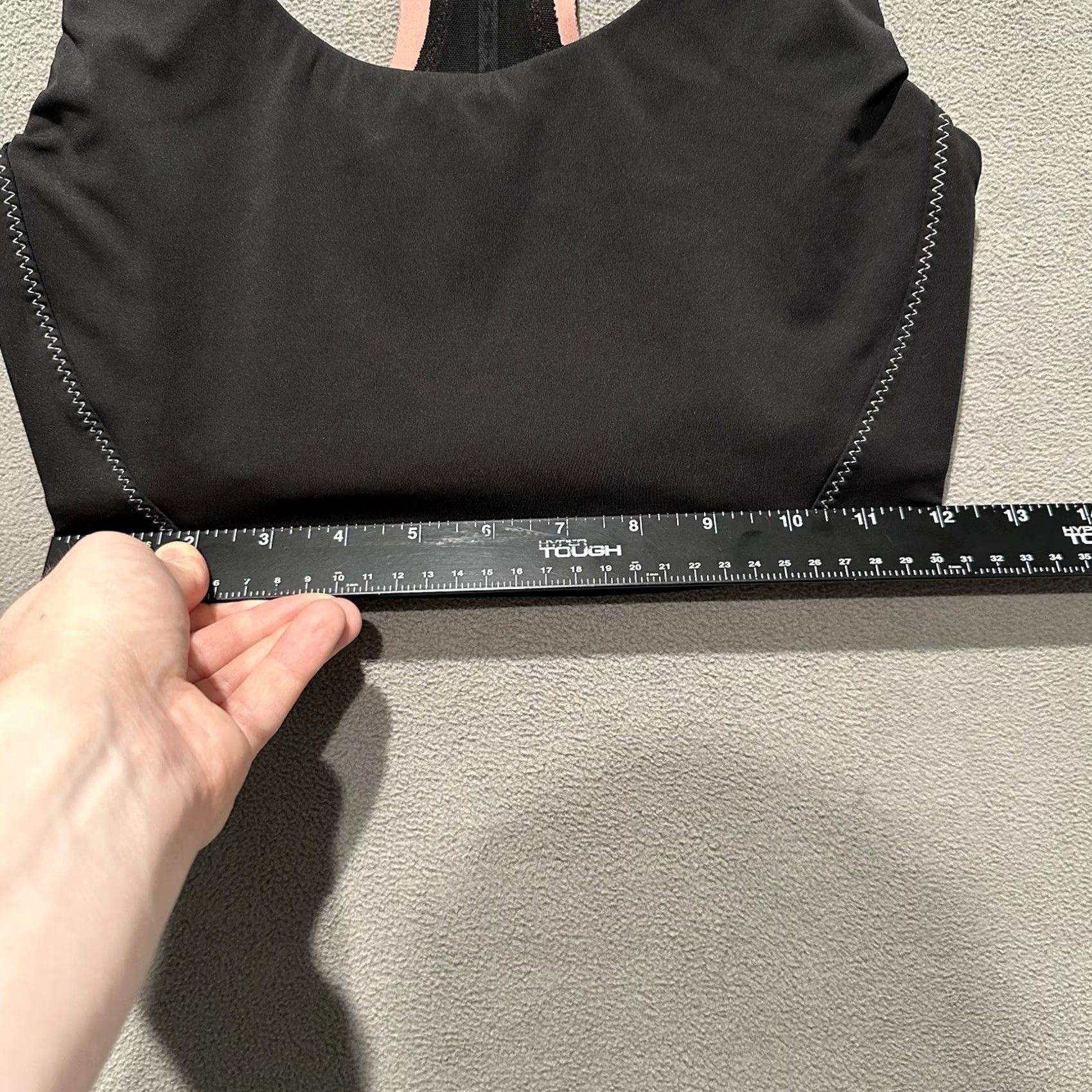 Athleta Athleta Ultimate Ignite Bra A-C Cup Womens Small Black Pink Racerback EUC Size ONE SIZE - 4 Thumbnail