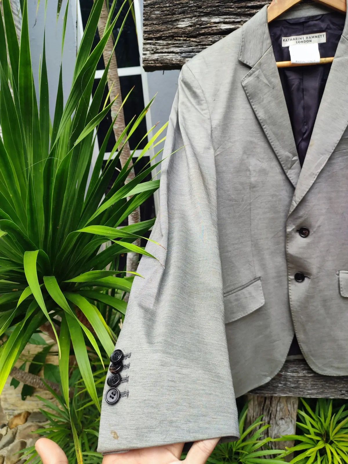 Katharine Hamnett London Katharine Hamnett London Structured Blazer – Cotton Blend Size 40R - 5 Thumbnail