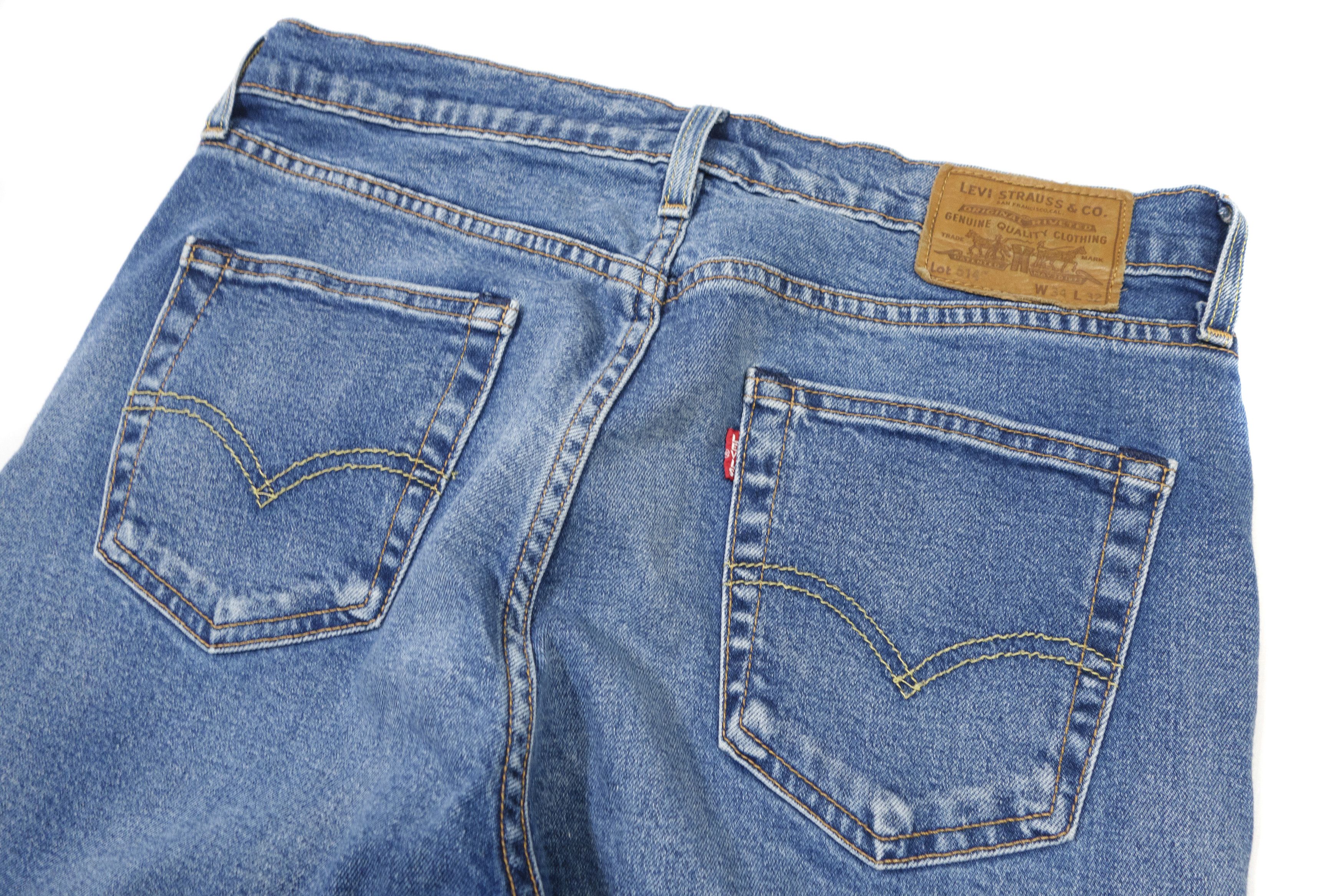 Levi's 514 Big E Premium Selvedge Washed Cropped Jeans Size US 34 / EU 50 - 5 Thumbnail