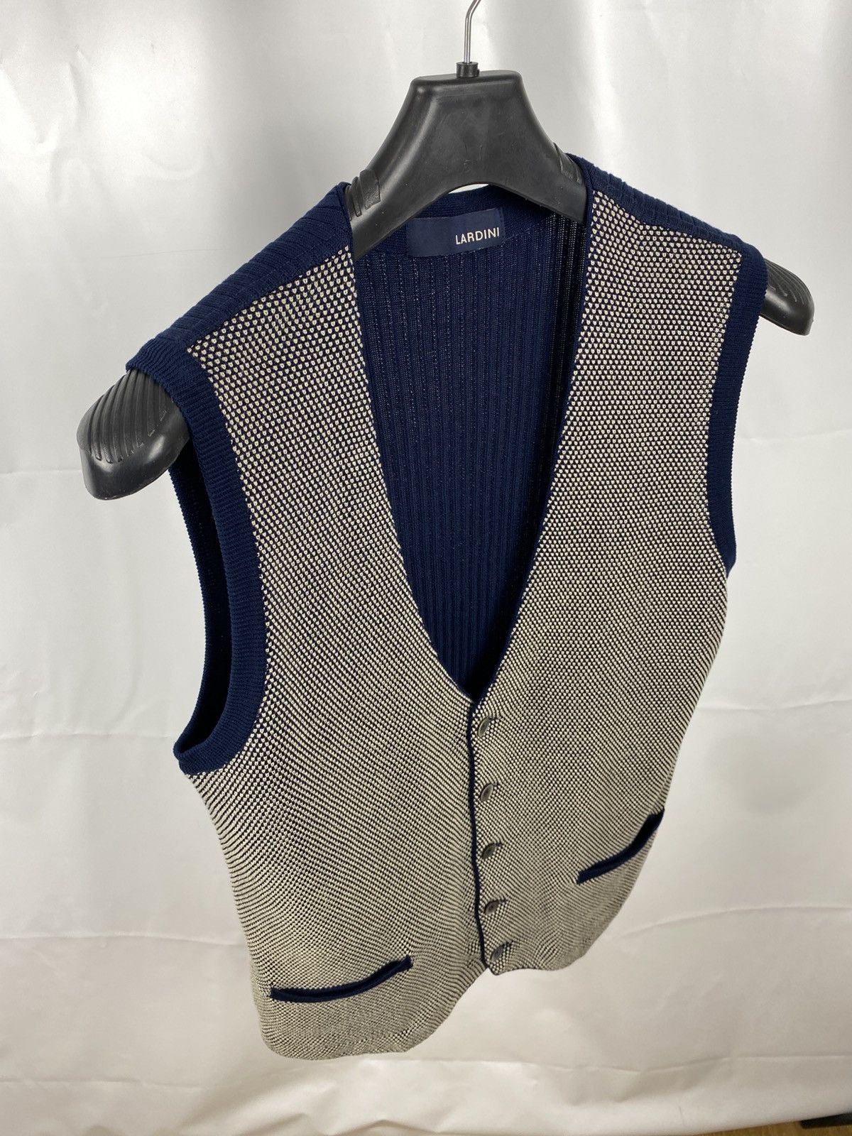 Lardini Lardini Cotton Knit Gilet Structured Vest Button Up size 50 Size US M / EU 48-50 / 2 - 6 Thumbnail