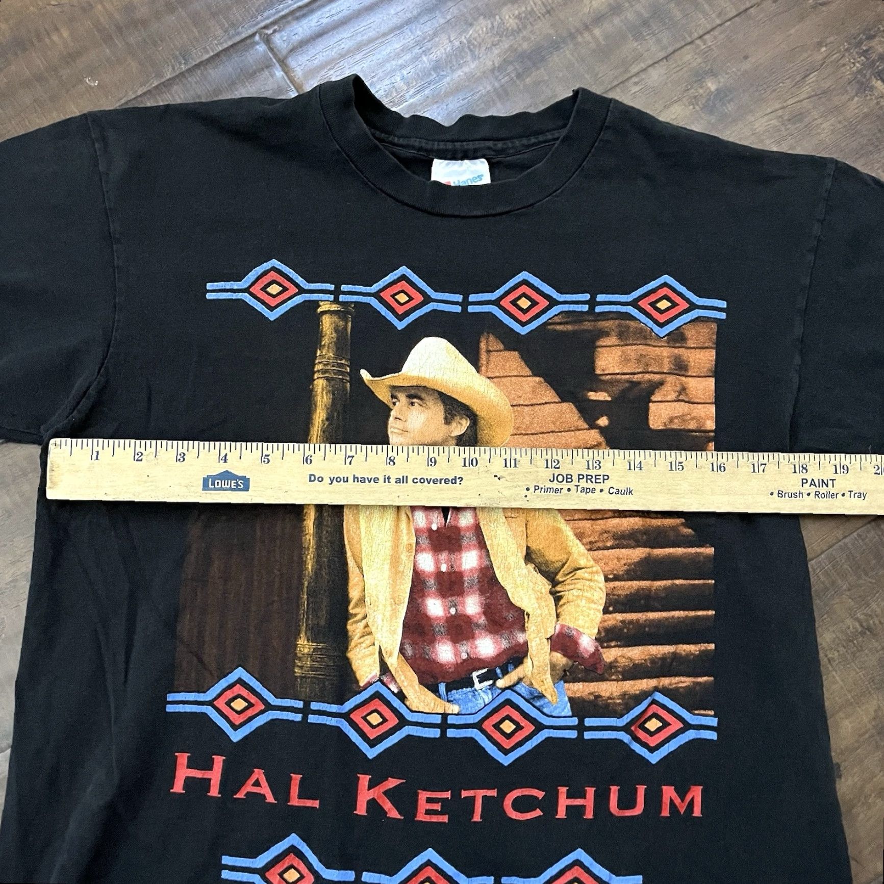 Hanes VINTAGE Hal Ketchum T-Shirt L Black 90s Country Band Tee 1992 Tour Mens Size US L / EU 52-54 / 3 - 6 Thumbnail