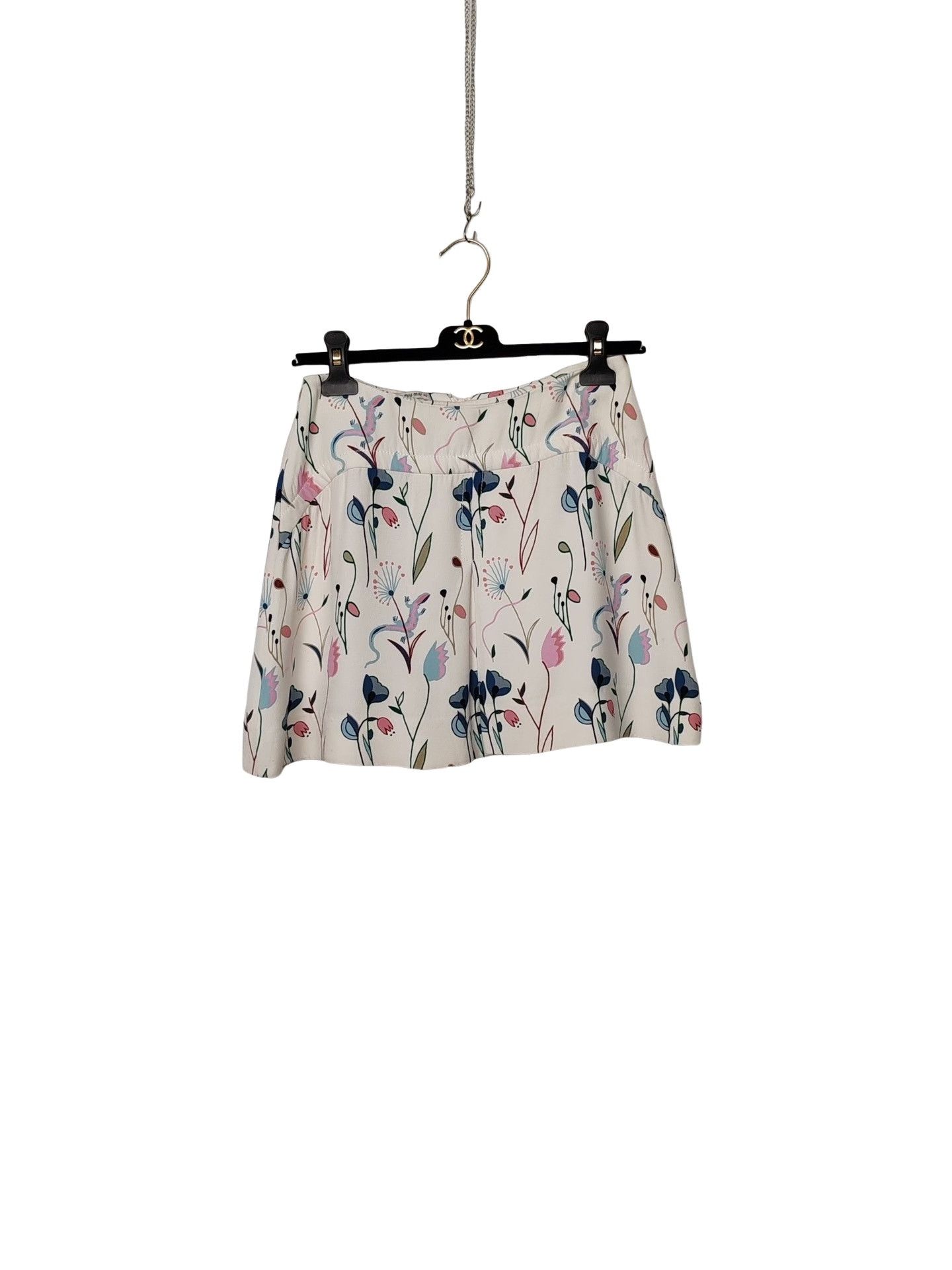 Miu Miu Miu Miu Floral Print Mini Skirt Size 40 Size 27" / US 4 / IT 40 - 1 Thumbnail