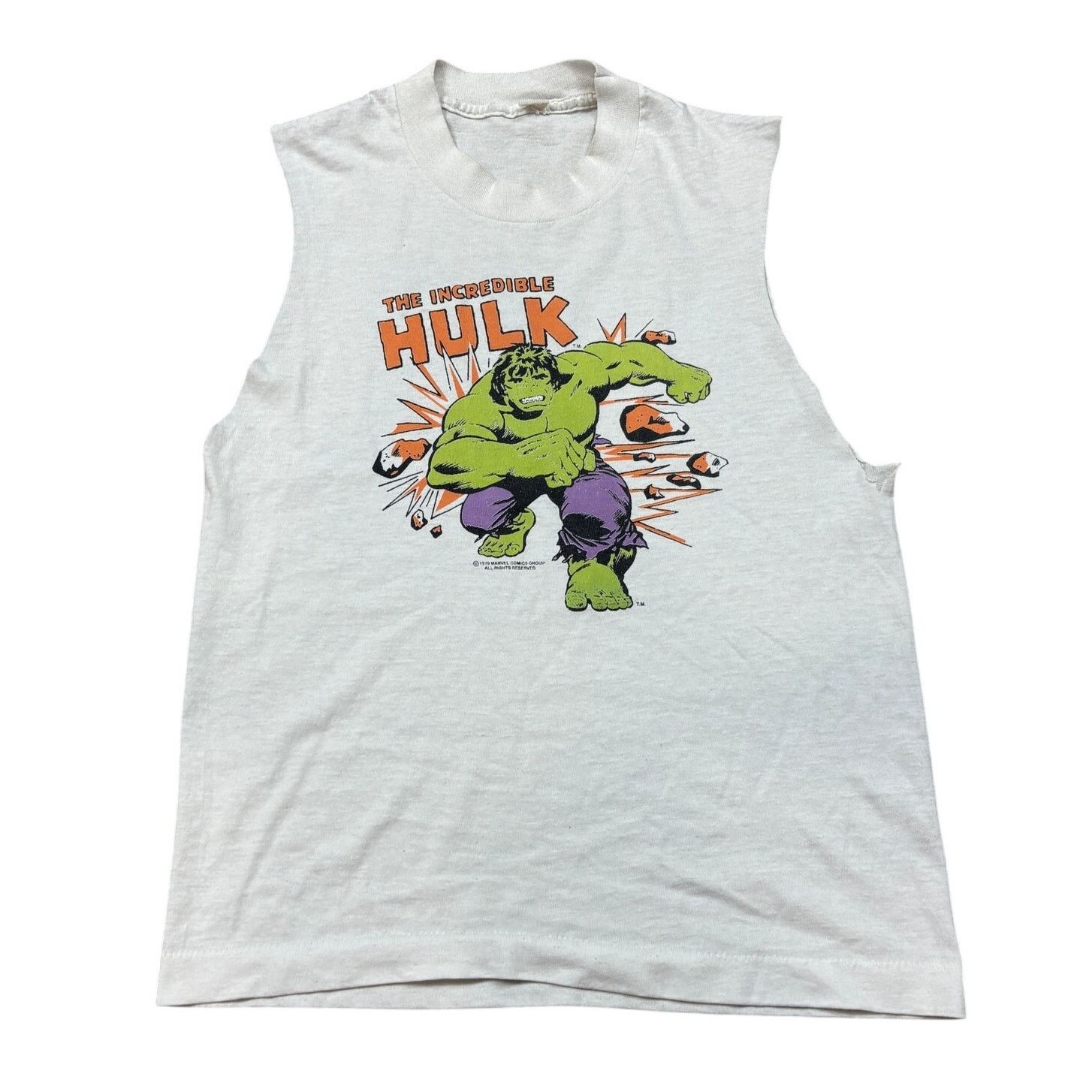 Marvel Comics × Vintage Vintage 70s The Incredible Hulk Single Stitch Tank Top XS Size US XS / EU 42 / 0 - 1 Thumbnail