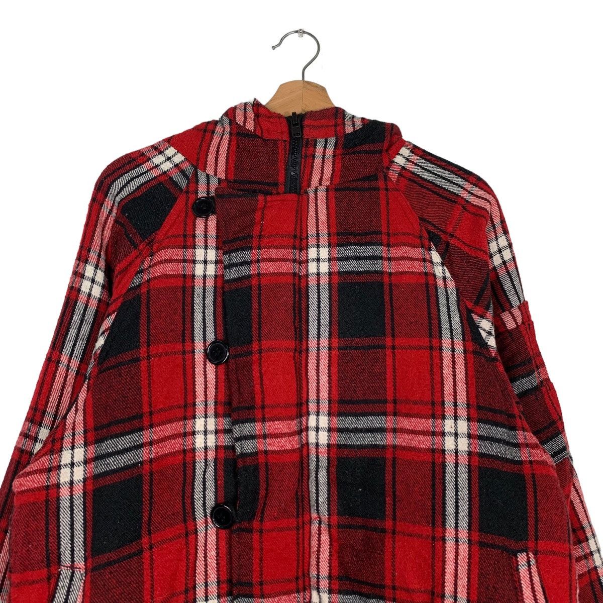 Japanese Brand OCTOPUS ARMY Tartan Button Zipper Hooded Jacket #0462-C21 Size US XL / EU 56 / 4 - 2 Thumbnail