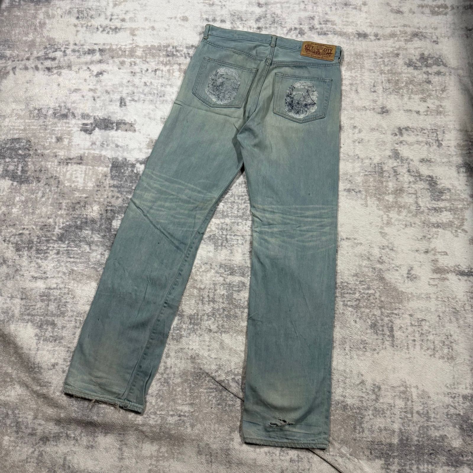 Bape × Nigo Authentic Bape 2000’s Ape Head Baggy Jeans 34 Size US 34 / EU 50 - 1 Thumbnail