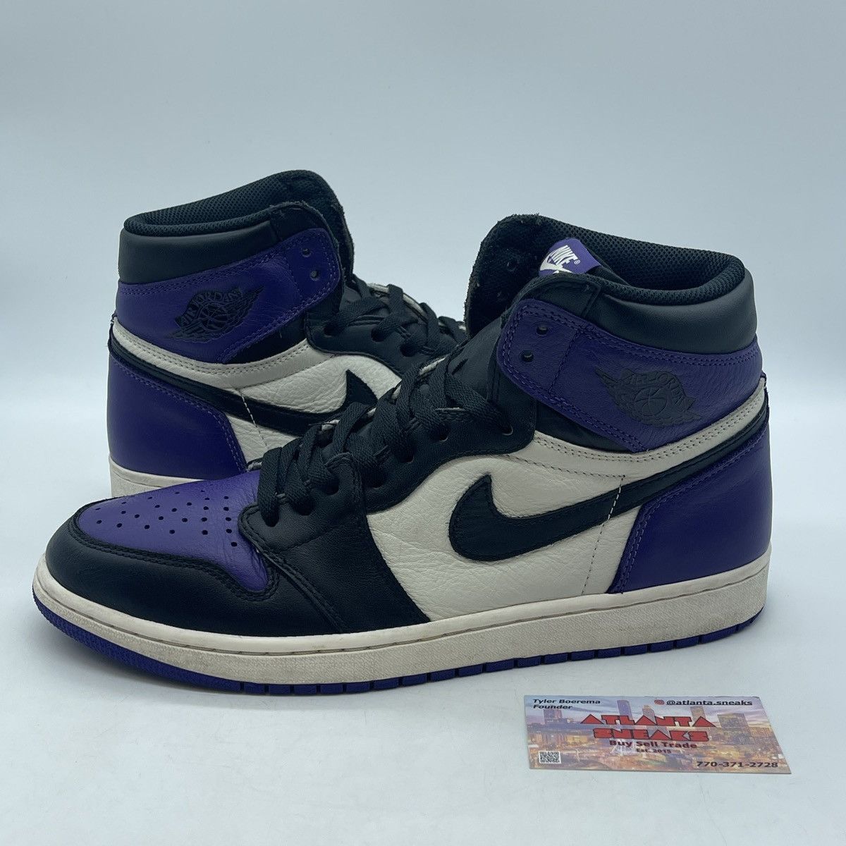 Nike Air Jordan 1 high court purple Size US 12 / EU 45 - 1 Thumbnail