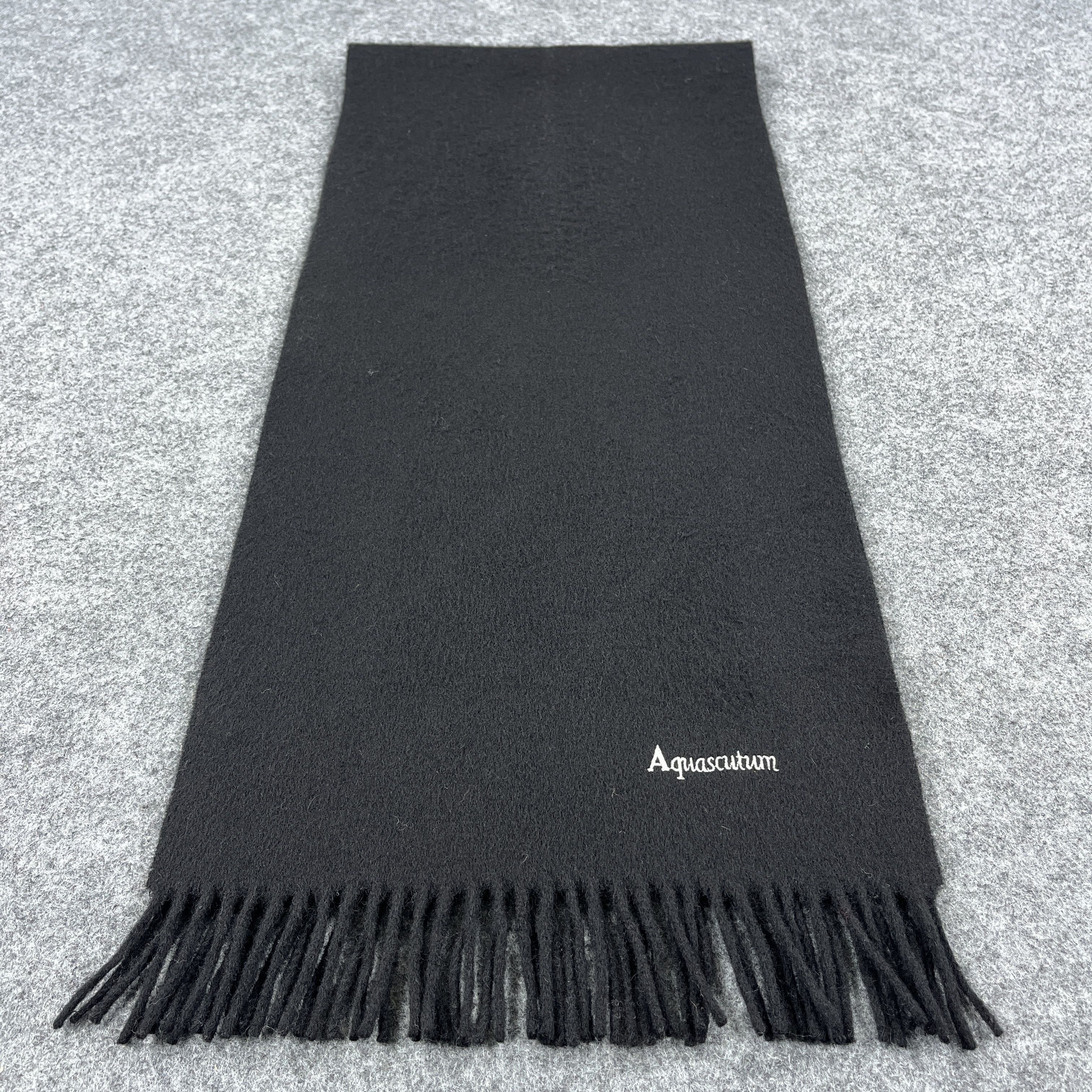Aquascutum × Vintage Aquascutum Plain Scarf / Muffler / Neckwear T1192 Size ONE SIZE - 1 Thumbnail