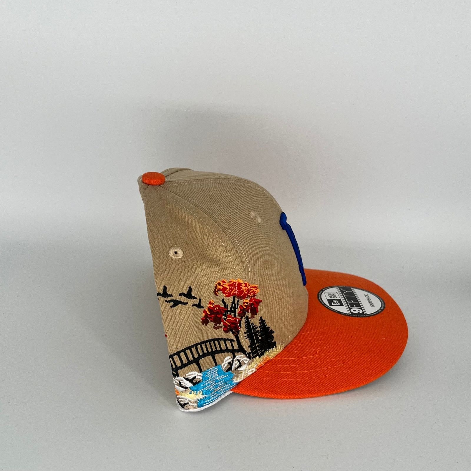 New Era Brown/Orange Los Angeles Dodgers New Era MLB 9Fifty Snapback Size ONE SIZE - 3 Thumbnail