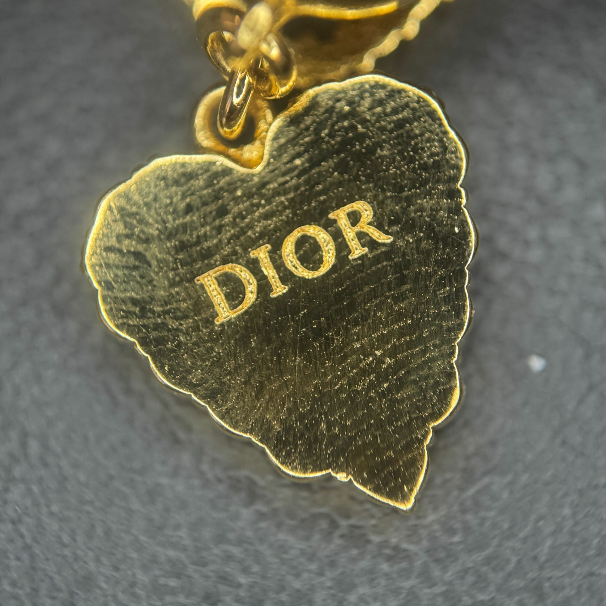 Dior Christian Dior Gold-Tone Heart Drop Earrings With Clear Crys Size ONE SIZE - 3 Thumbnail
