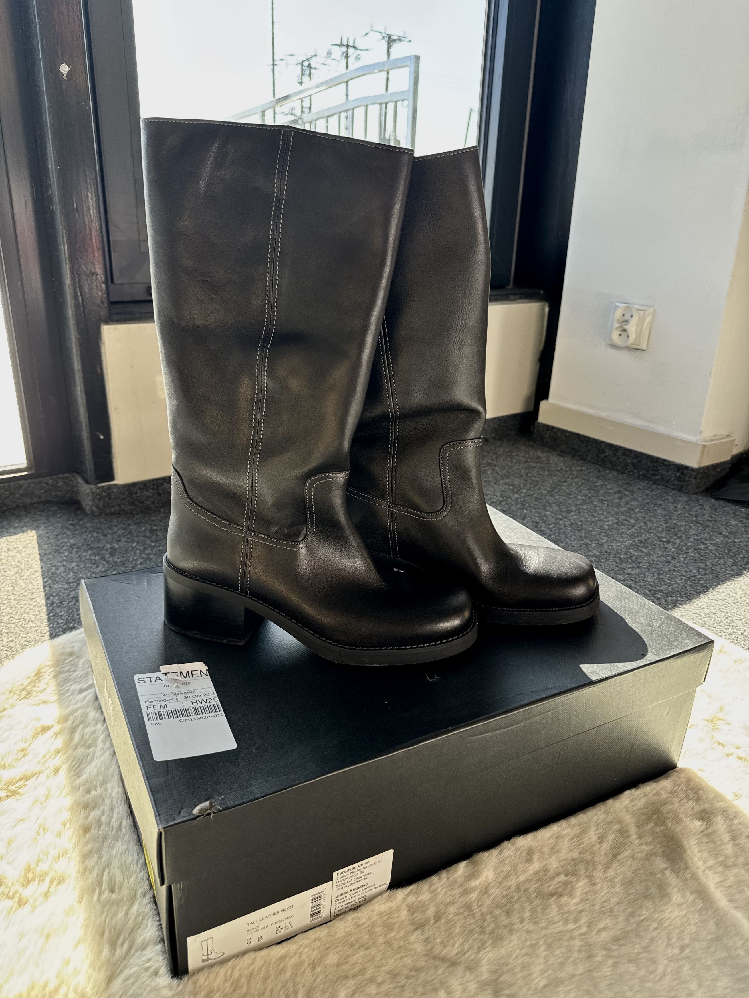 Coach Coach Black leather cowboy boots 40 Size US 9 / IT 39 - 11 Thumbnail