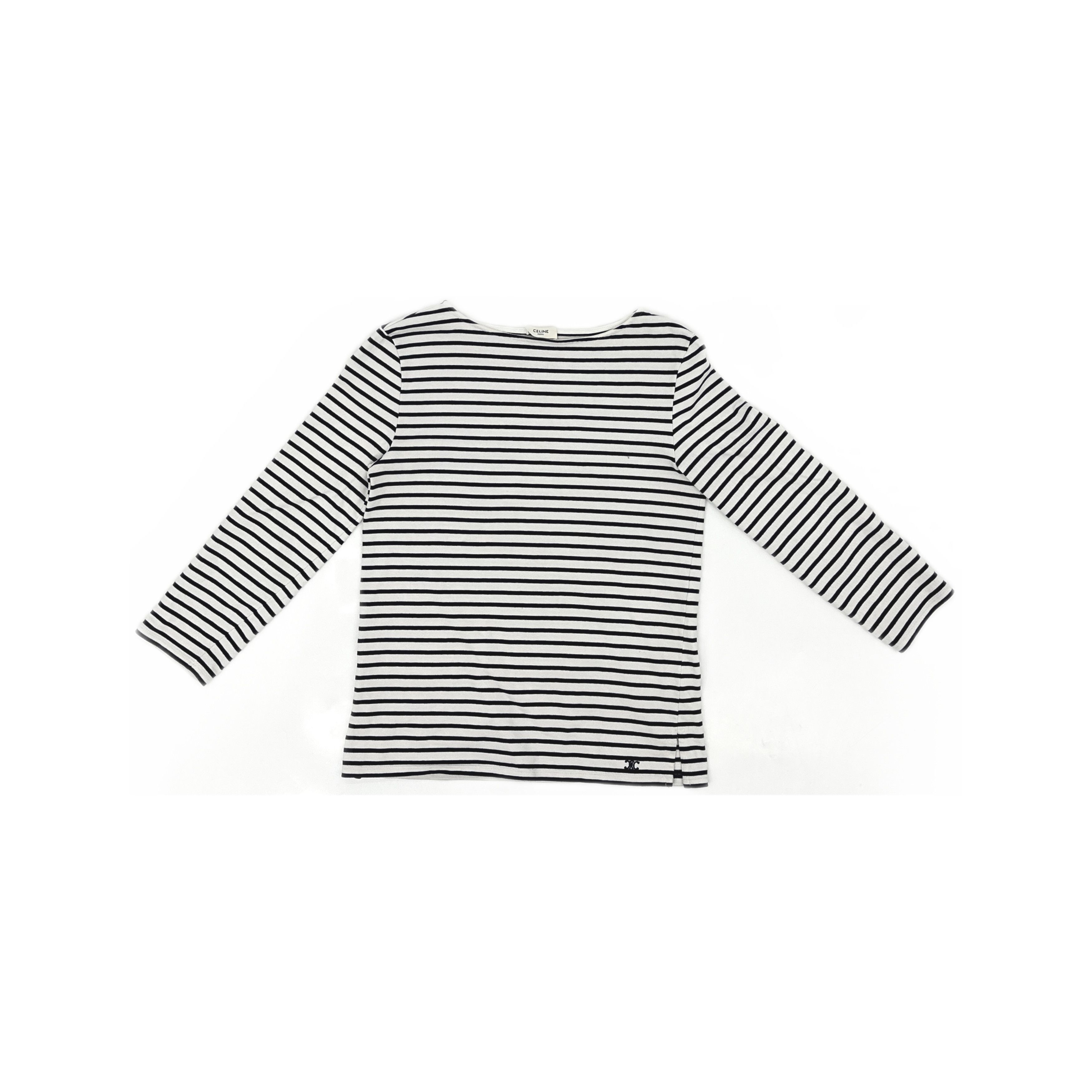 Celine Celine Striped Long Sleeve T-Shirt Size M Size M / US 6-8 / IT 42-44 - 1 Thumbnail