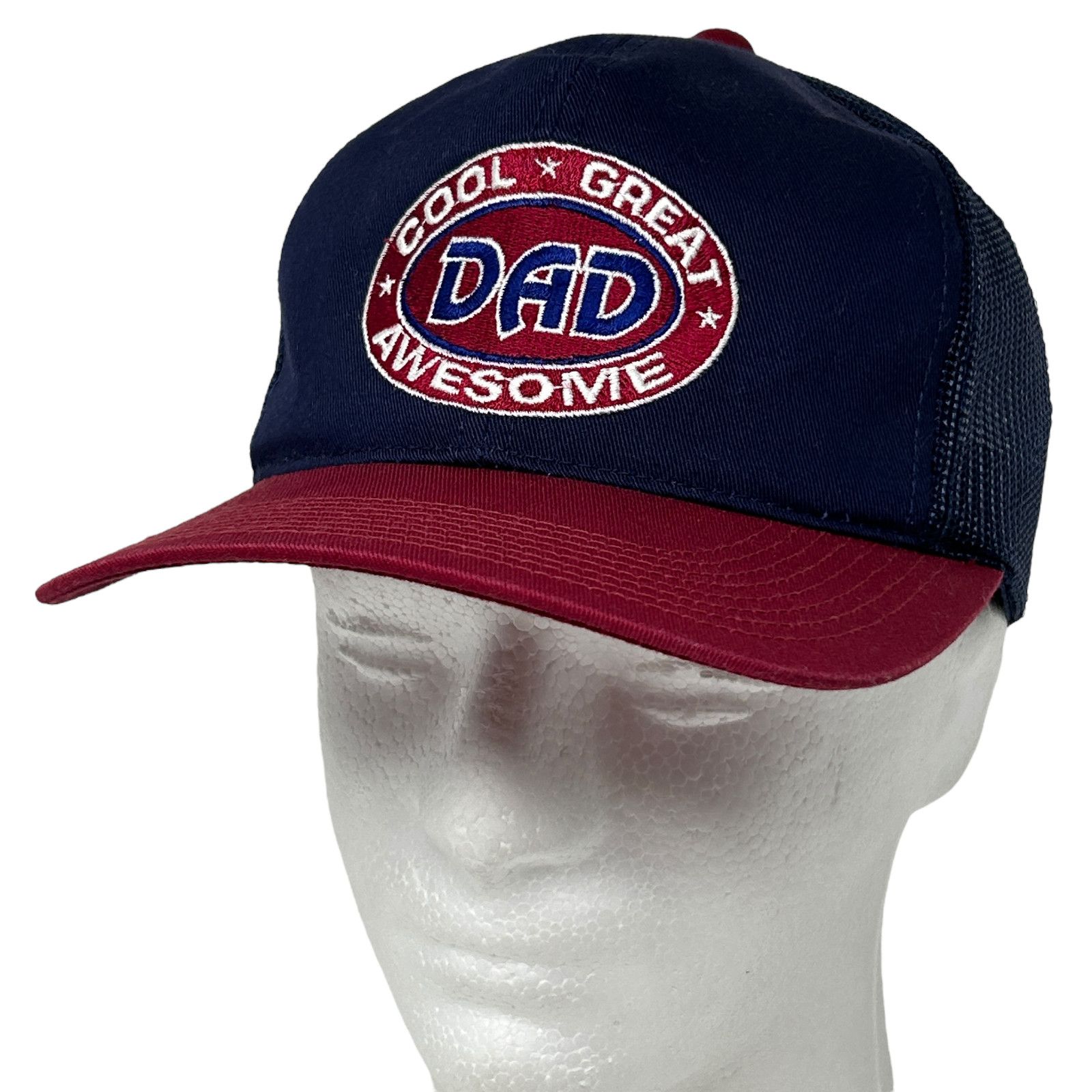 Vintage Vintage 90s Cool Great Awesome Dad Trucker Hat Cap Blue Size ONE SIZE - 1 Thumbnail