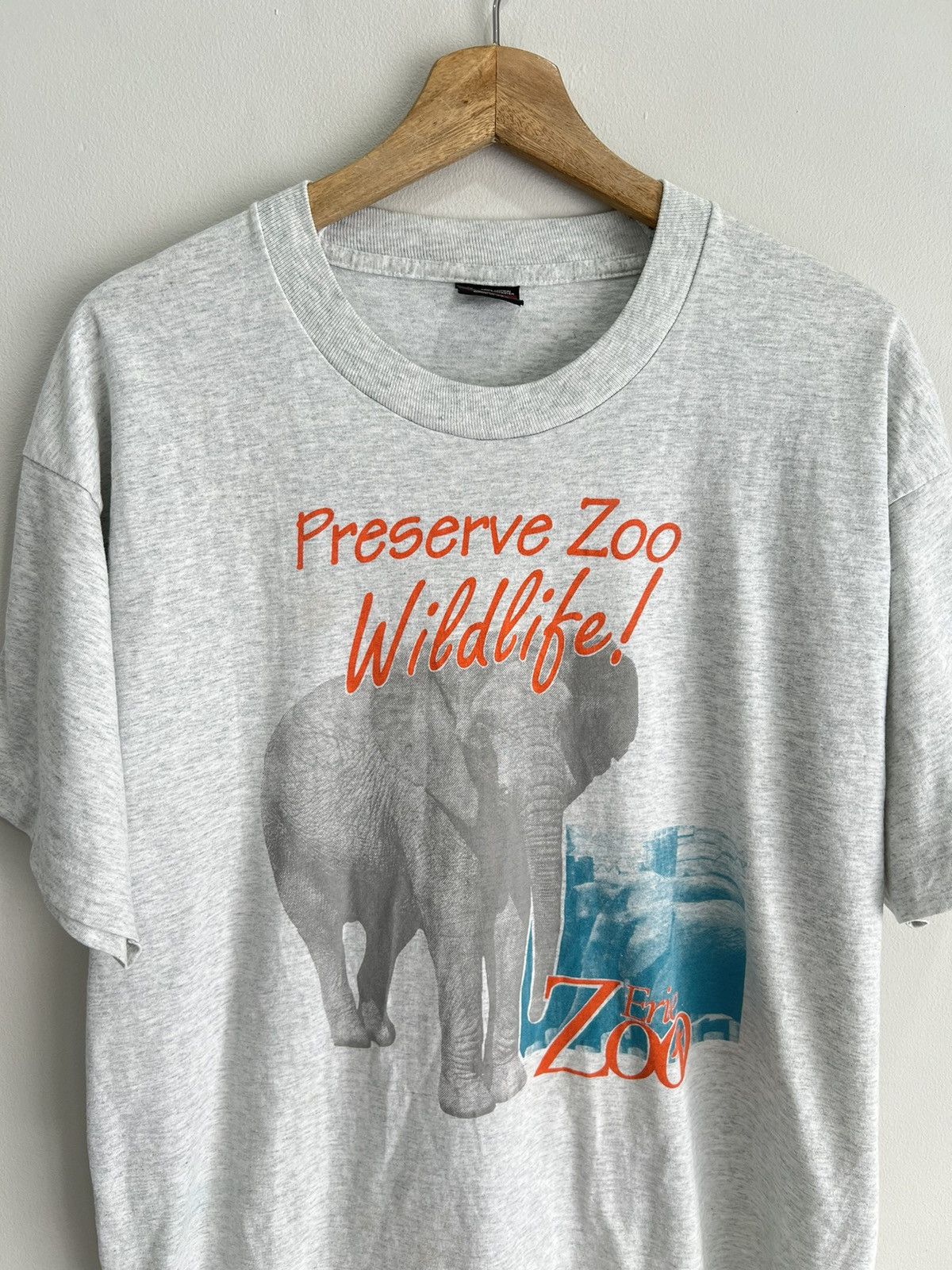 Vintage Vintage Preserve Zoo Wildlife Tee Shirt erie elephant animal Size US XL / EU 56 / 4 - 2 Thumbnail
