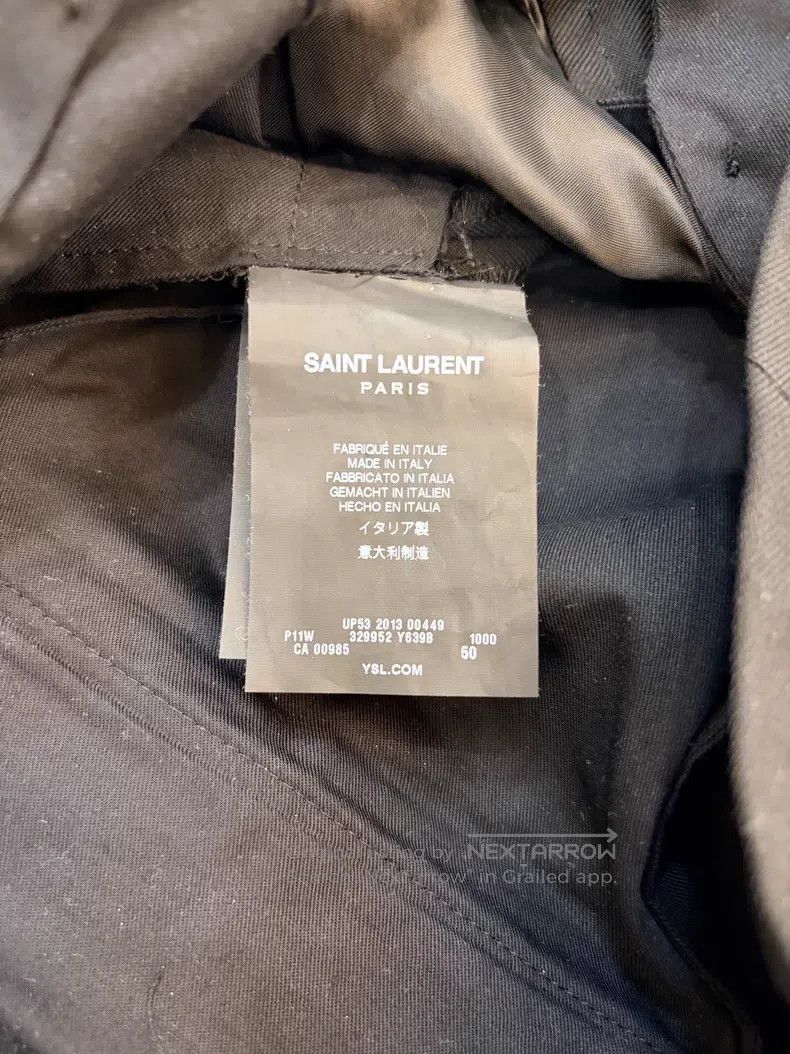 Saint Laurent Paris Saint Laurent Paris Black Wool Straight Leg Trousers Size US 34 / EU 50 - 4 Thumbnail