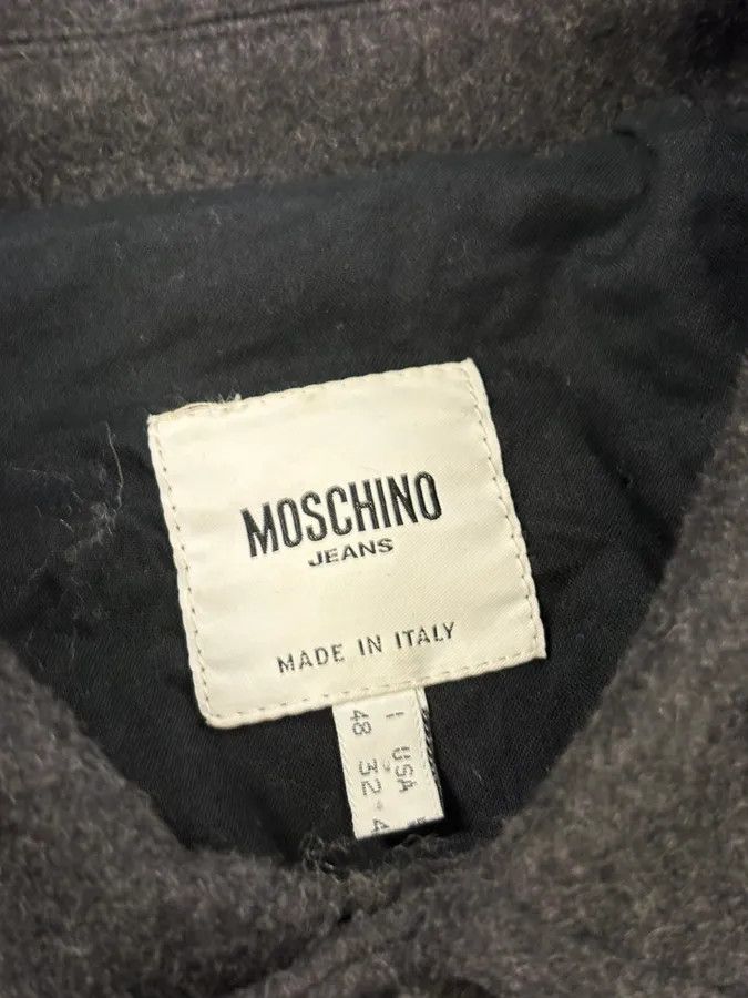 Moschino 2000s Moschino Grey Wool Studded Jacket Size US M / EU 48-50 / 2 - 8 Thumbnail