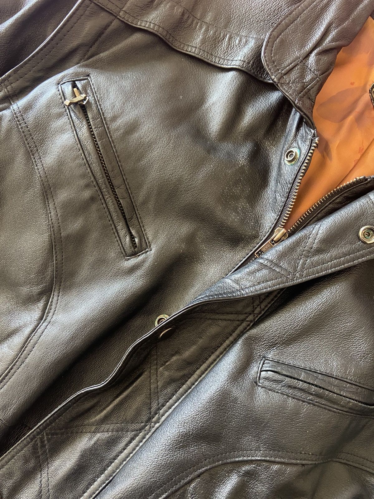 Genuine Leather Vintage real leather pilot bomber jacket Size US M / EU 48-50 / 2 - 6 Thumbnail