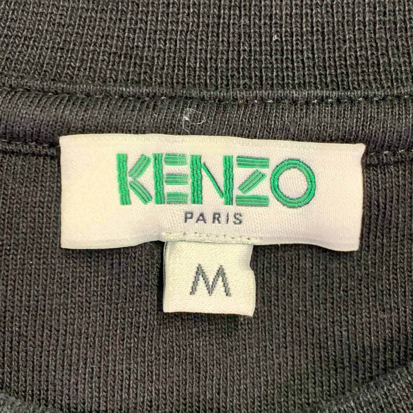 Kenzo Paris Black Multi Color Print Cotton Crew-Neck T-shirt Size US M / EU 48-50 / 2 - 5 Thumbnail