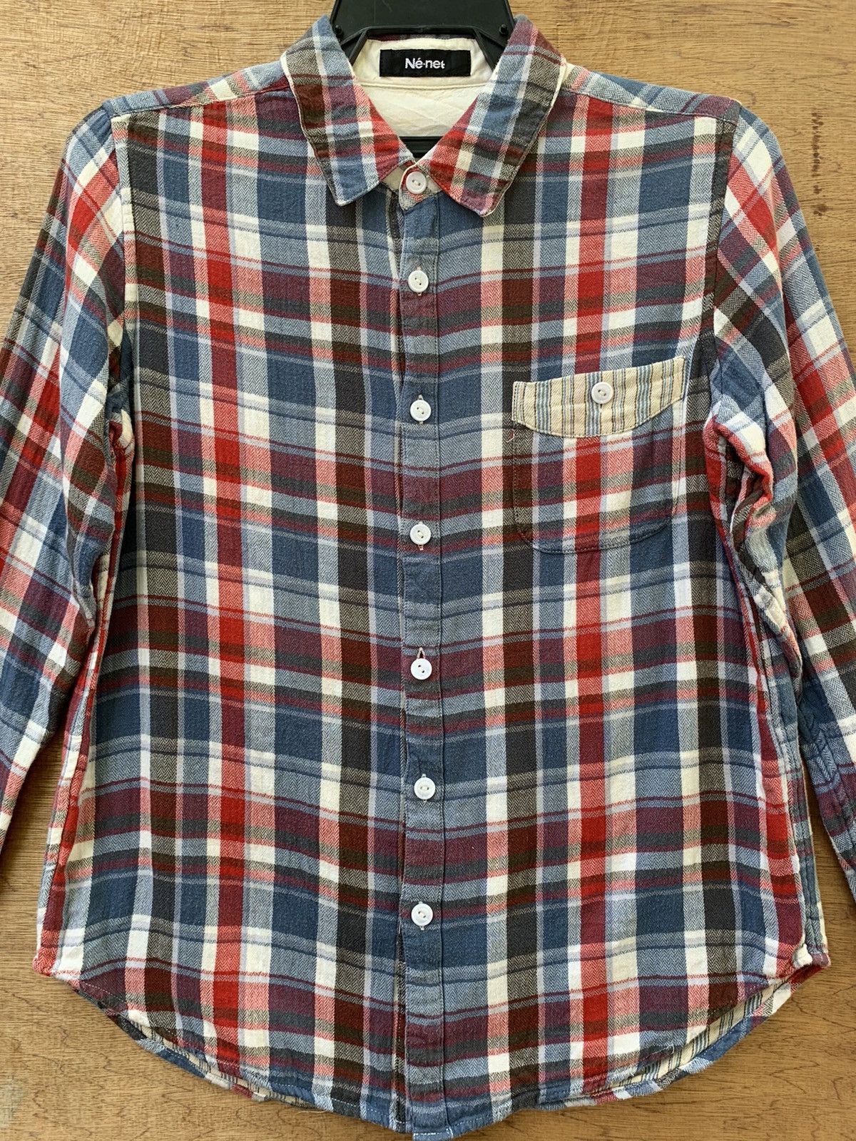 Issey Miyake Ne-net x Issey Miyake Plaid Tartan Flannel Shirt Size US M / EU 48-50 / 2 - 8 Thumbnail