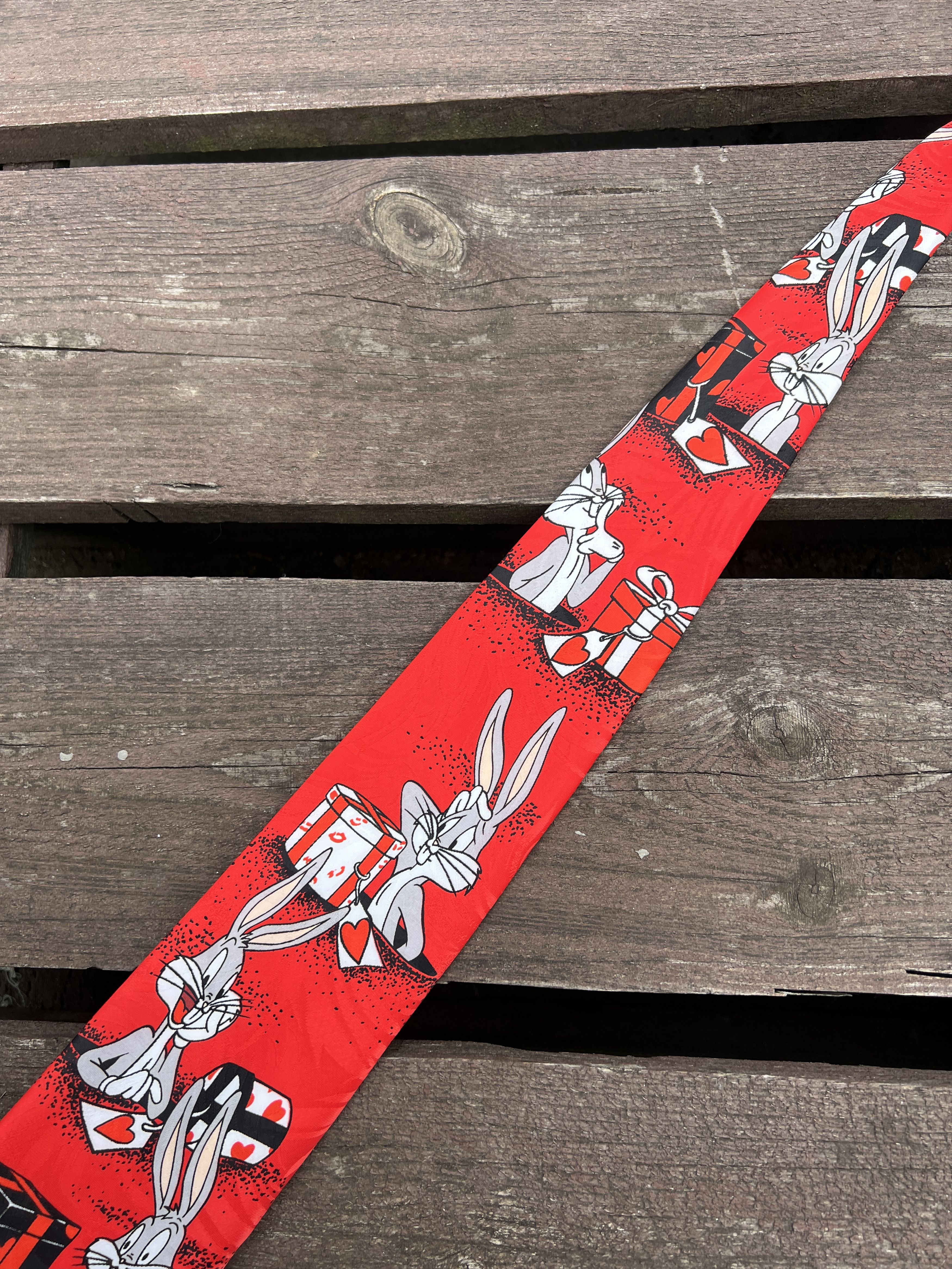 Cartoon Network Vintage 90s Looney Tunes Bugs bunny cartoon movie tie Size ONE SIZE - 2 Thumbnail