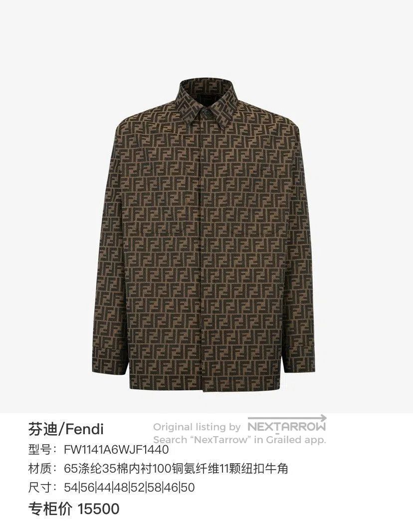 Fendi Fendi Classic FF Logo Shirt Jacket. Size US XS / EU 42 / 0 - 9 Thumbnail