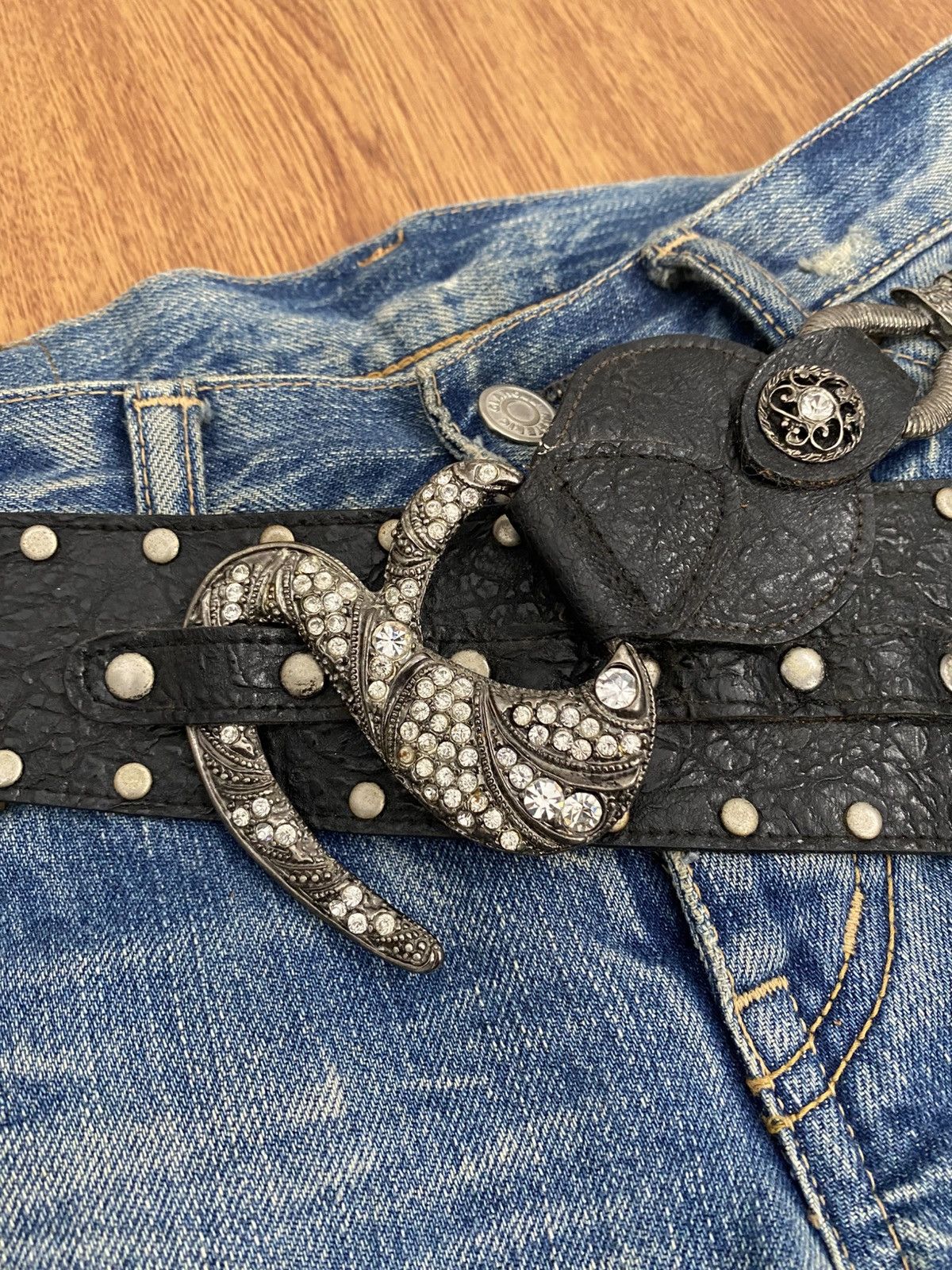 If Six Was Nine Wide studded stretch belt Size ONE SIZE - 4 Thumbnail
