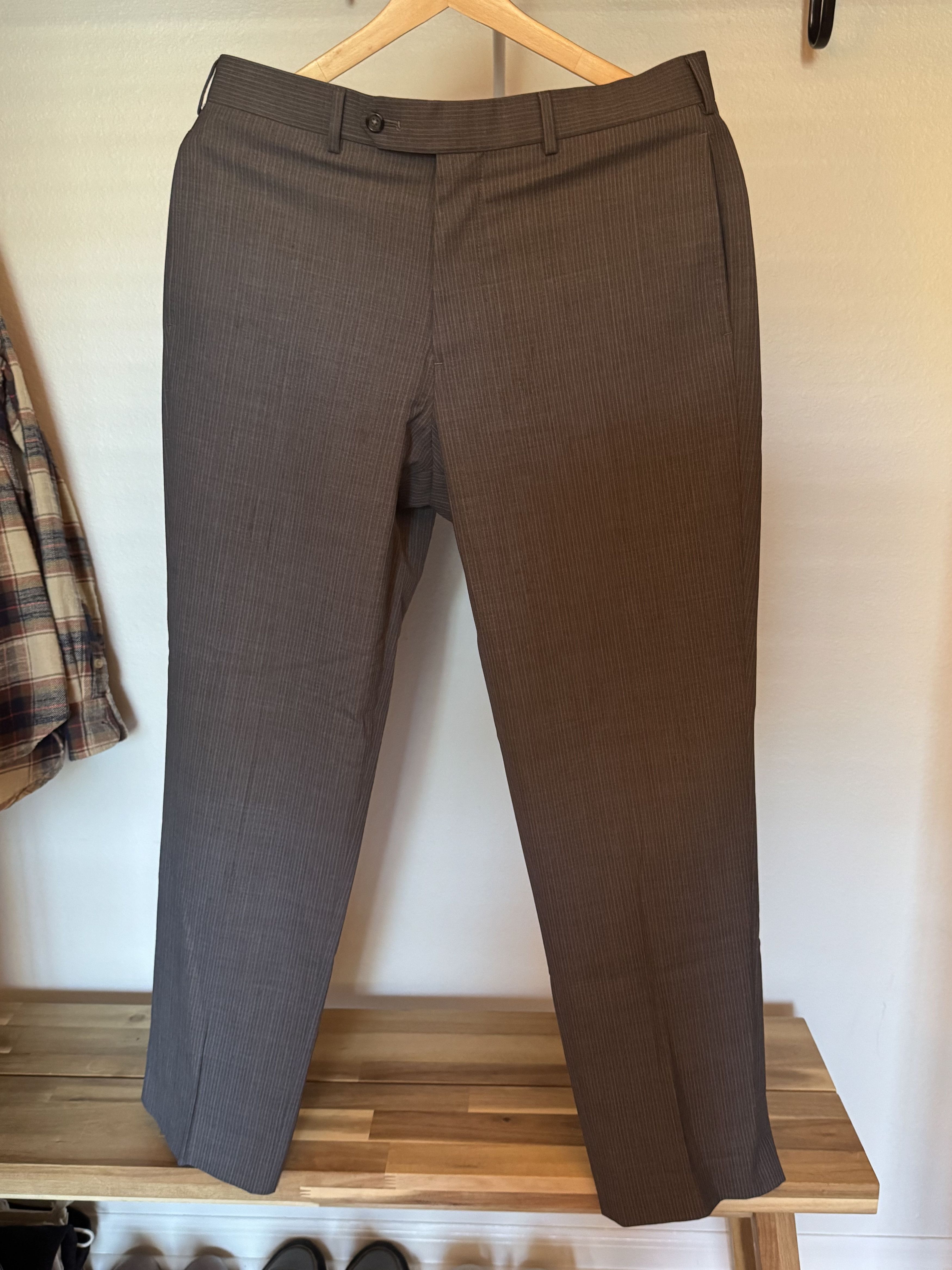 Brooks Brothers Regent Fit BrooksCool Stripe Suit Grey Size 40R - 4 Thumbnail