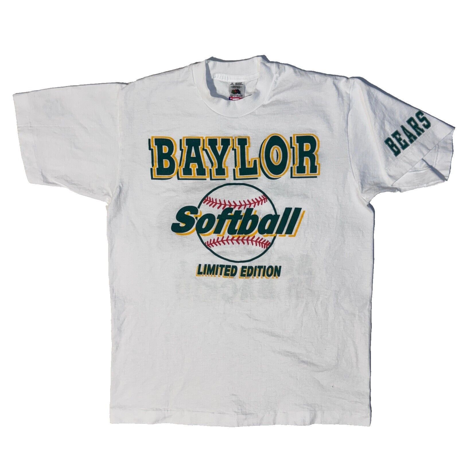 Fruit Of The Loom Vintage Baylor Bears University Softball Team Tshirt - M Whi Size US M / EU 48-50 / 2 - 1 Thumbnail