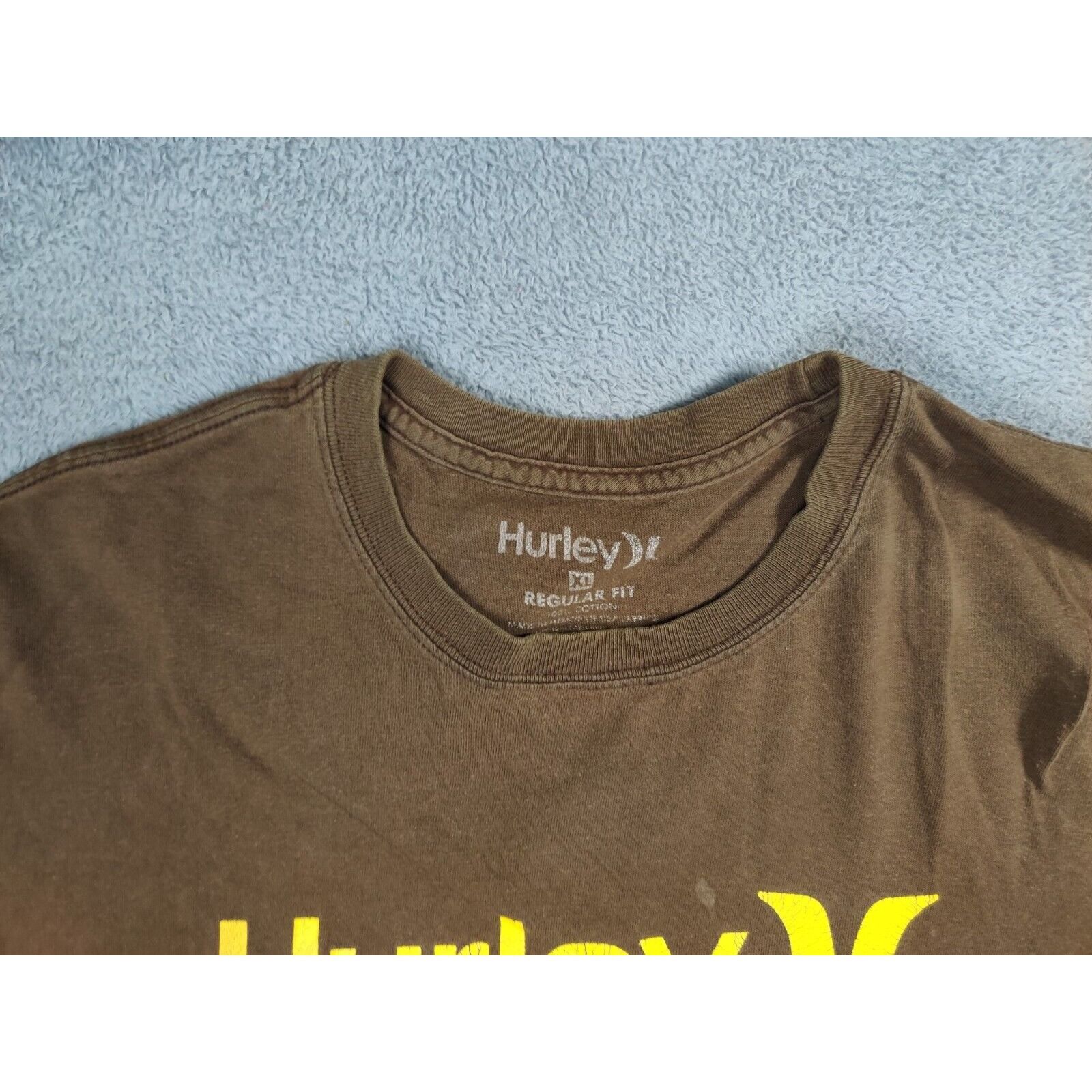 Hurley Hurley Shirt Adult Mens XL Brown Yellow Spell Out Logo Surf Size US XL / EU 56 / 4 - 10 Thumbnail
