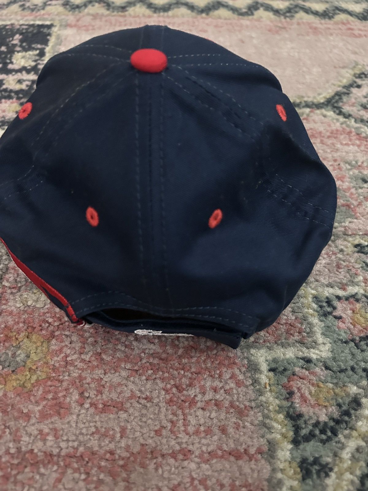 NFL New England Patriots Flame Hat Signed by Tedy Bruschi Size ONE SIZE - 4 Thumbnail
