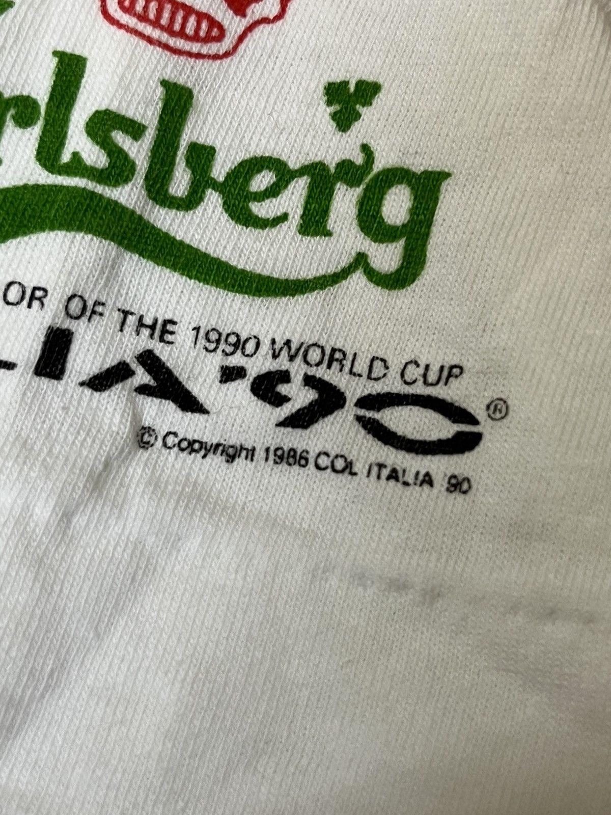 Sports Specialties RARE🔥Vintage 80s WORLD CUP ITALIA 1990 by carlsberg t shirt Size US L / EU 52-54 / 3 - 6 Thumbnail