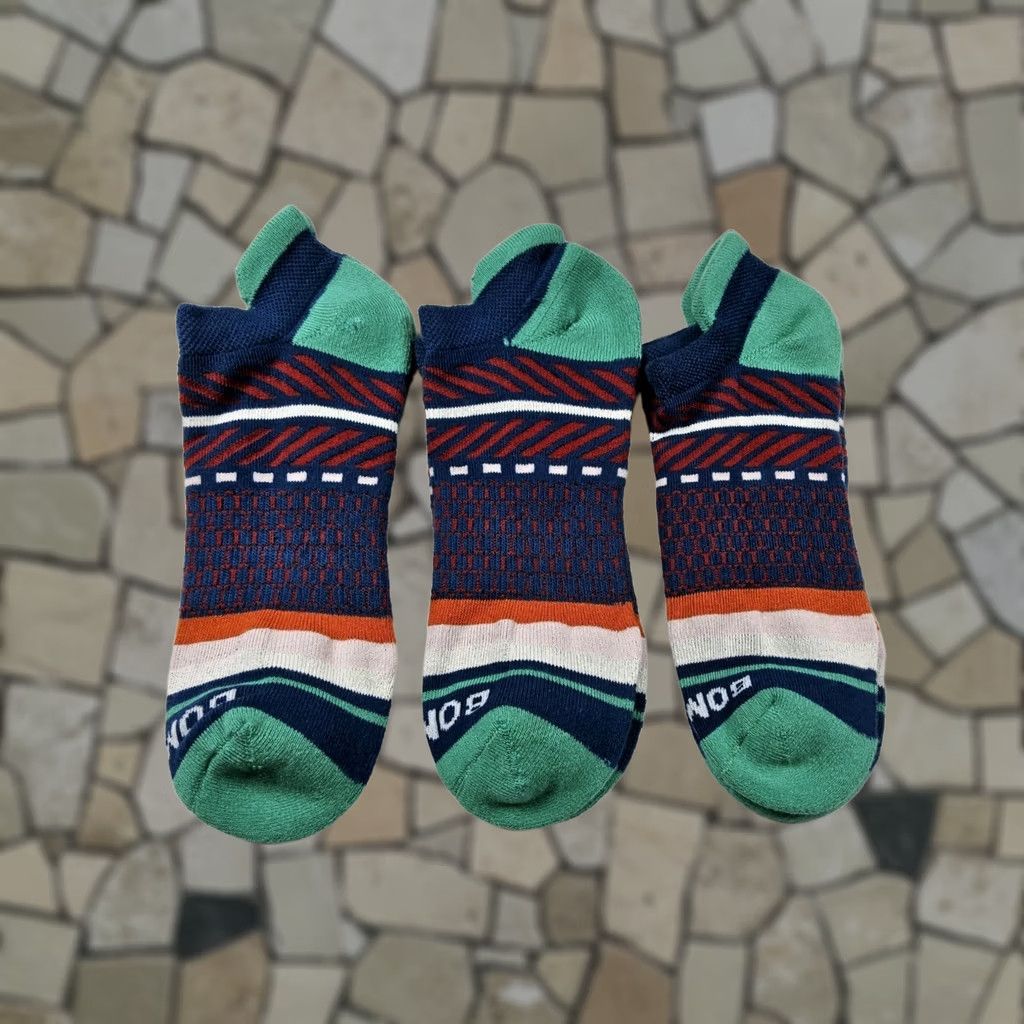 Vintage Bombas Original Pattern Ankle Socks Lot Of 3 Pairs Size L Size ONE SIZE - 1 Thumbnail