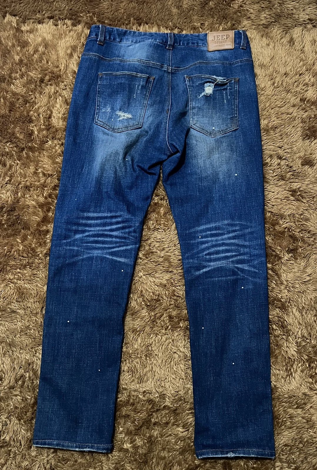 Jeep JEEP WANDER FREE AMERICAN ICON PATCH DISTRESSED PUNK JEANS Size US 30 / EU 46 - 4 Thumbnail