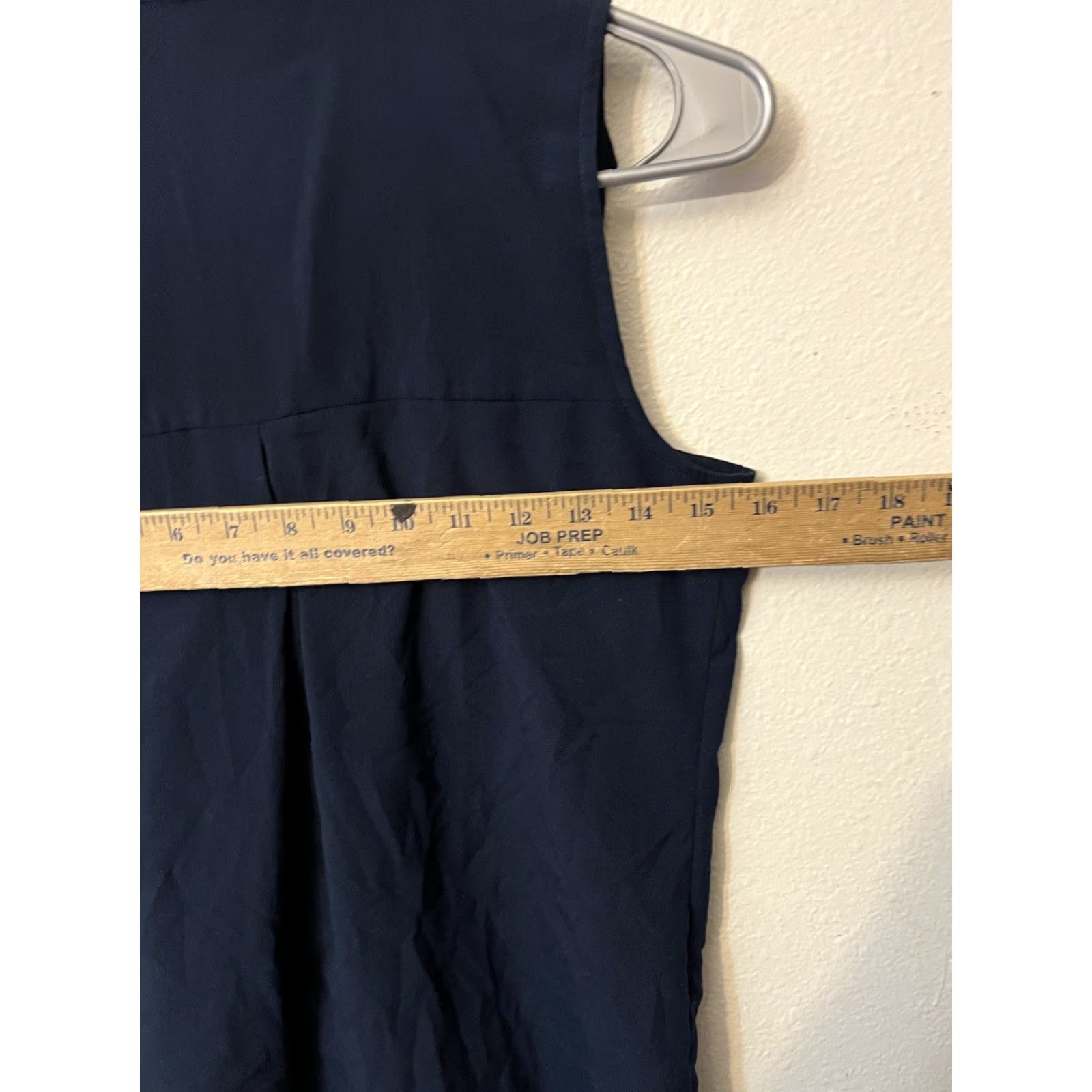 Vintage Ann Taylor Classic Navy Blue Button Down Sleeveless Blouse Petite PXS Womens Fashion Basic Size XS / US 0-2 / IT 36-38 - 4 Thumbnail