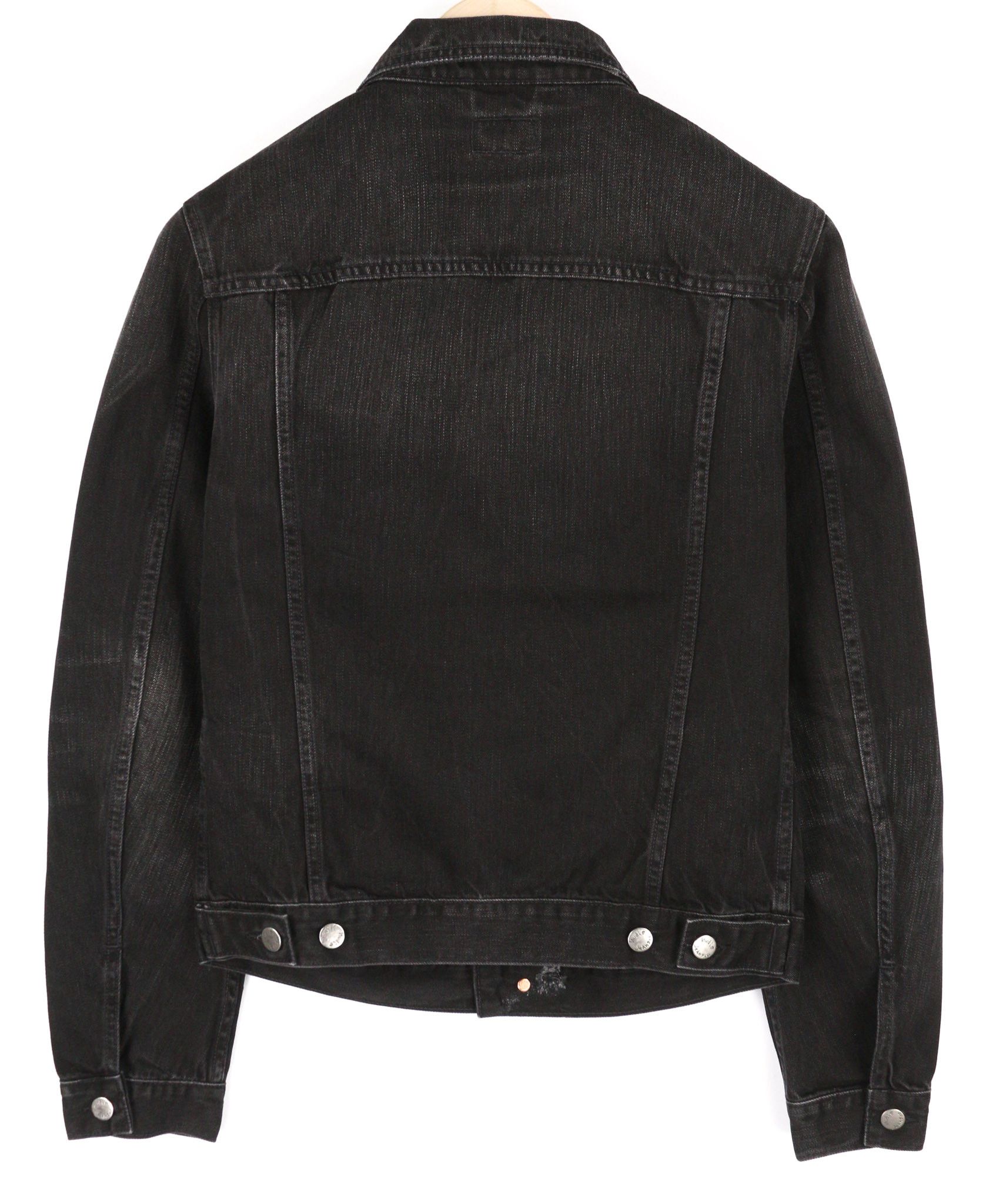 Nudie Jeans BILLY S Black Lotus Organic Polo Collar Denim Jacket 81963 Size US S / EU 44-46 / 1 - 2 Thumbnail